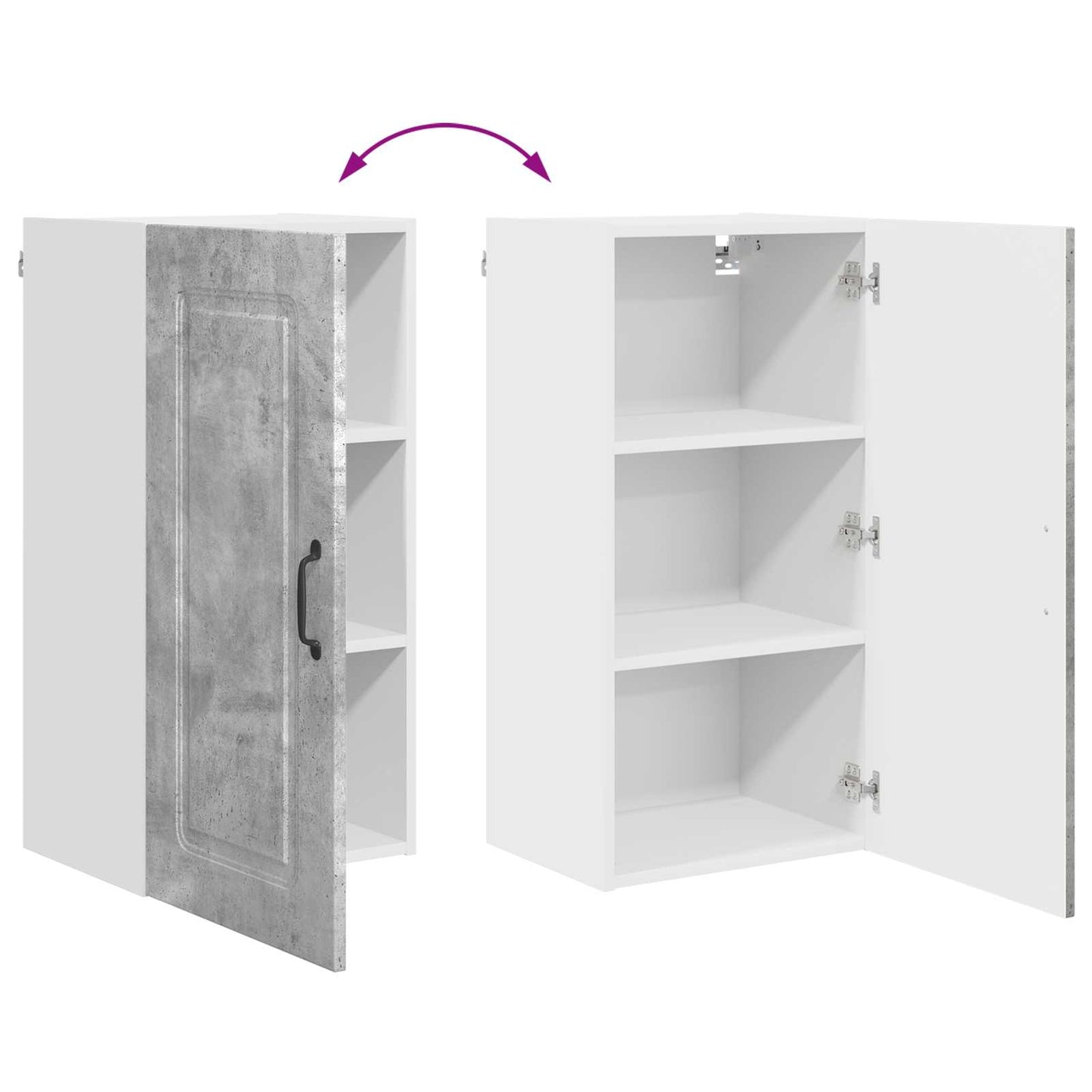 Mosogatógép panel Kalmar Beton Szürke 40 x 31 x 80 cm Faanyag