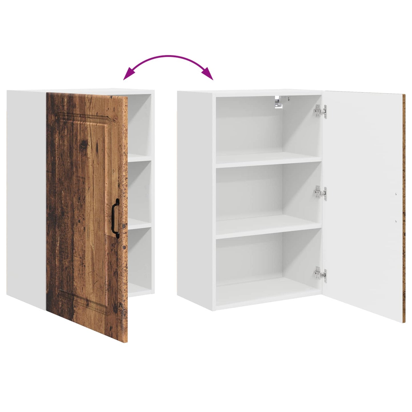 Mosogatógép panel Kalmar Öreg fa 50 x 31 x 80 cm Szerelt Fa