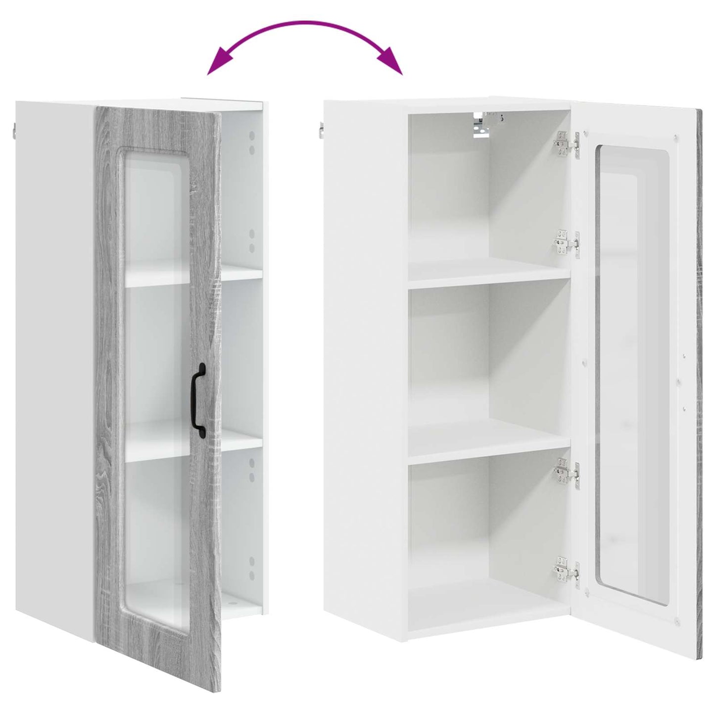 Mosogatógép panel Kalmar Szürke Sonoma 40 x 31 x 100 cm Faanyag