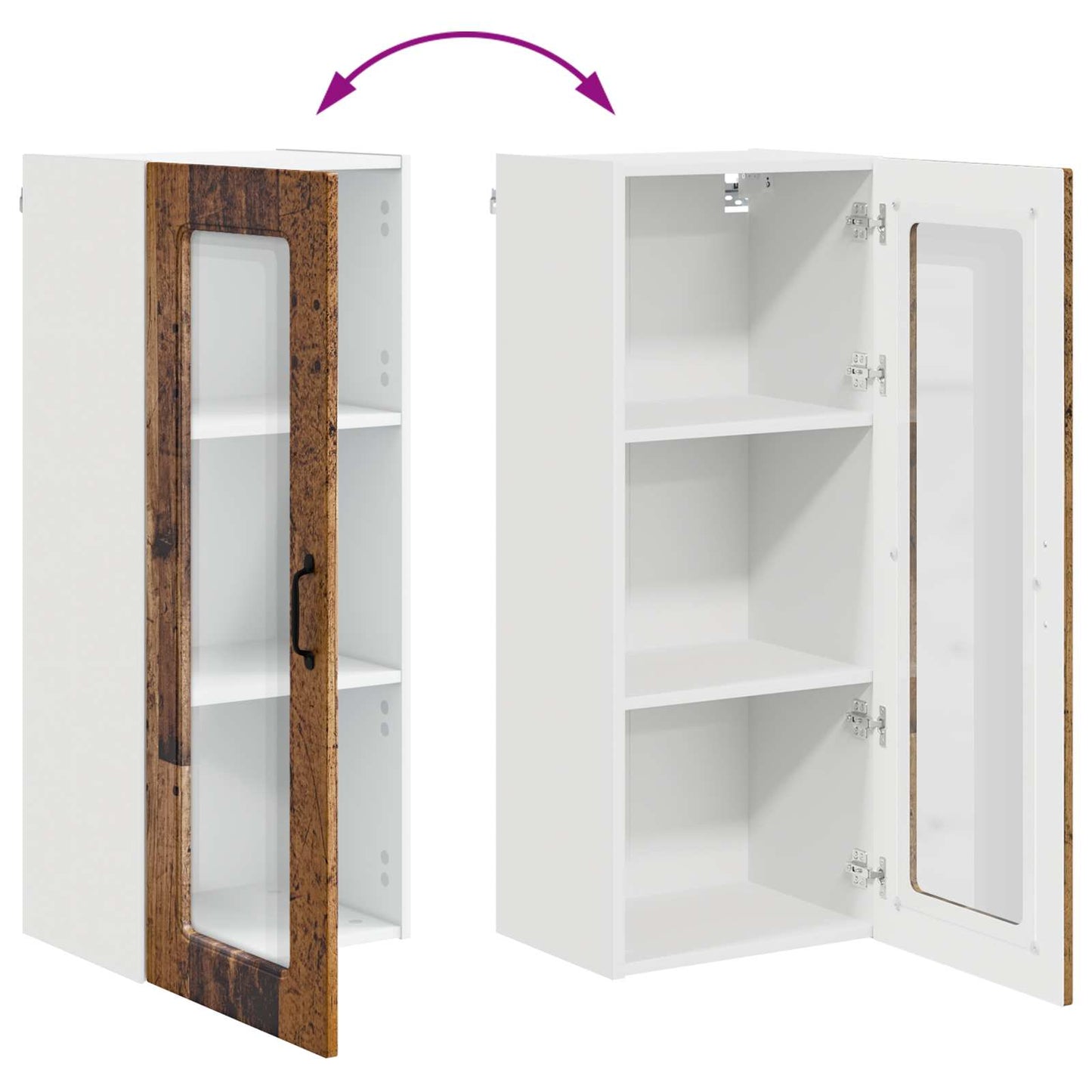 Mosogatógép panel Kalmar Öreg fa 40 x 31 x 100 cm Szerelt Fa