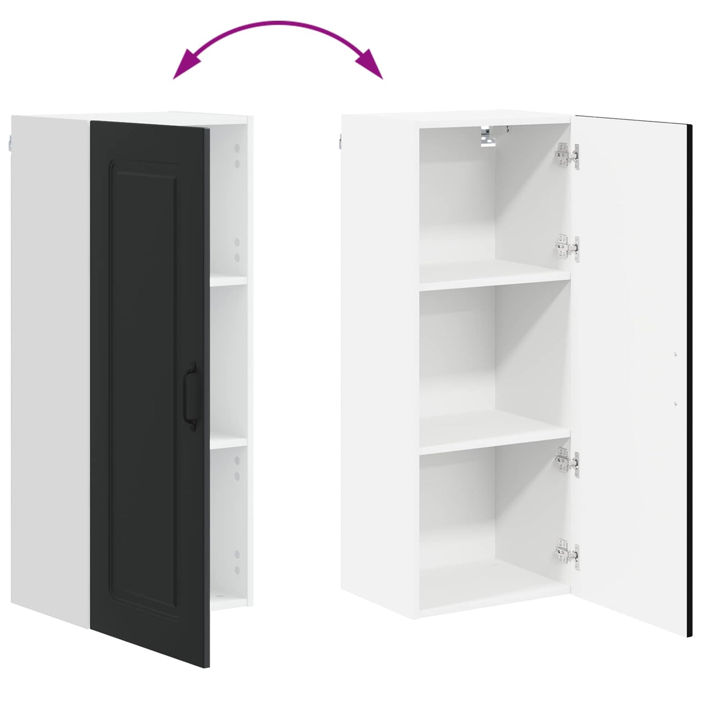 Mosogatógép panel Kalmar Fekete 40 x 31 x 100 cm Szerelt Fa