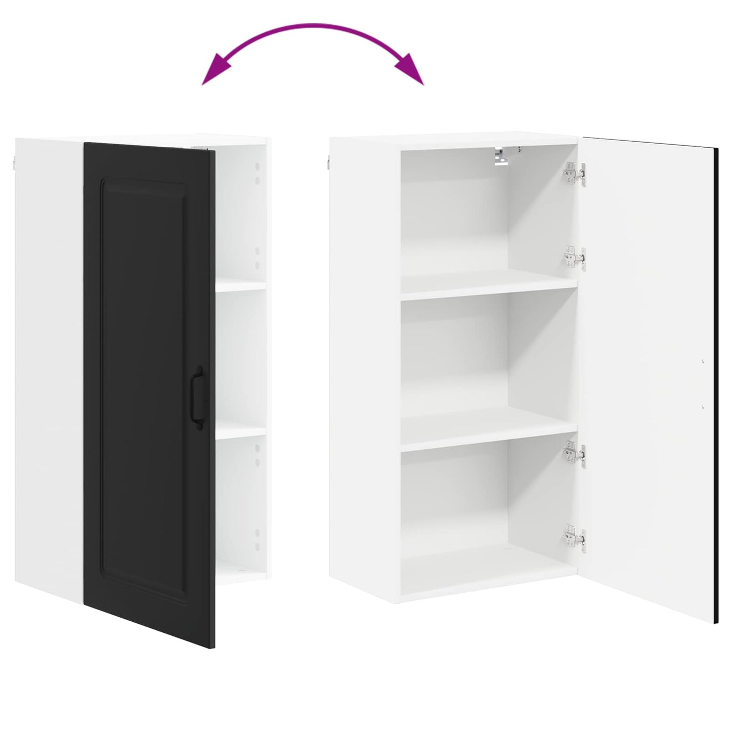 Mosogatógép panel Kalmar Fekete 50 x 31 x 100 cm Szerelt Fa