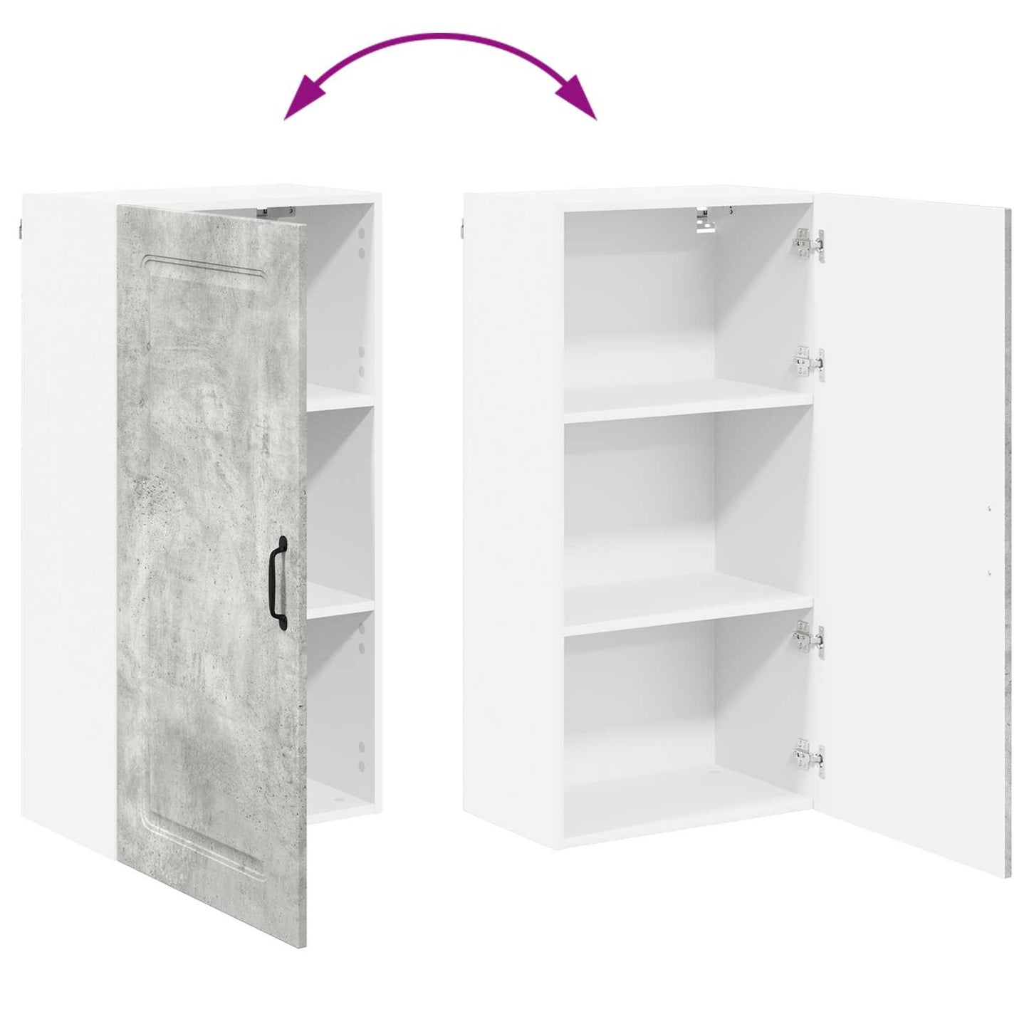 Mosogatógép panel Kalmar Beton Szürke 50 x 31 x 100 cm Faanyag