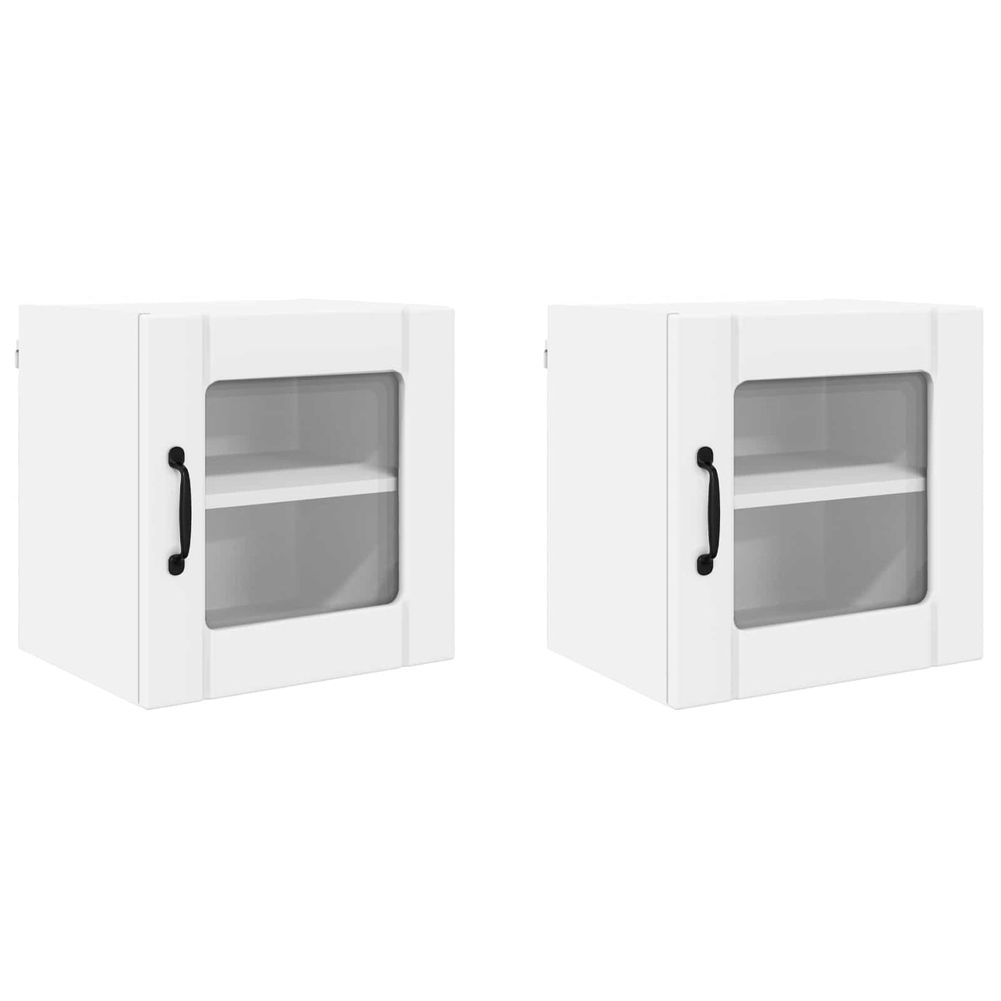 Fali üveges szekrény LUCCA 2 pcs Fehér 40 x 31 x 40 cm