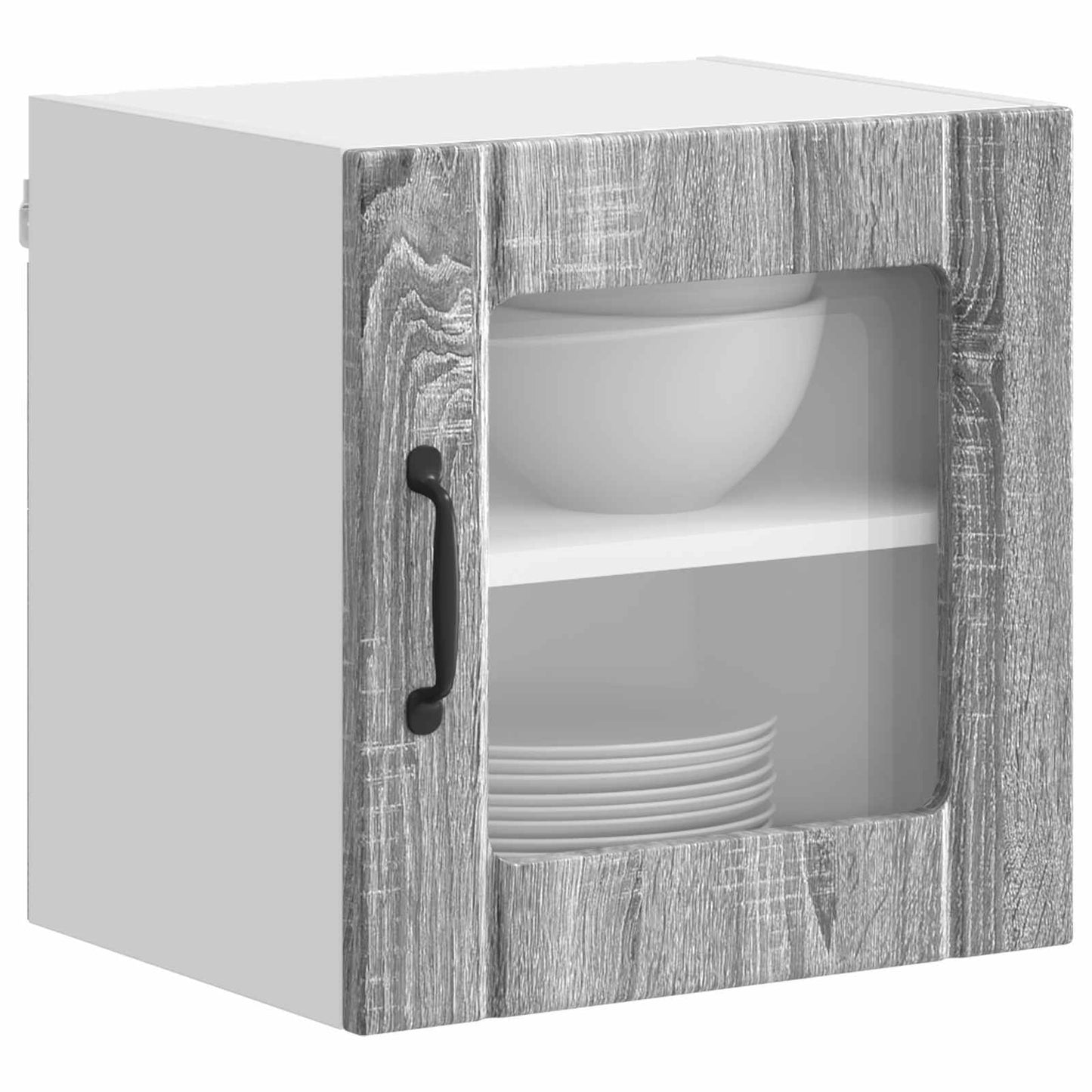 Fali üveges szekrény LUCCA 2 pcs Szürke Sonoma 40 x 31 x 40 cm