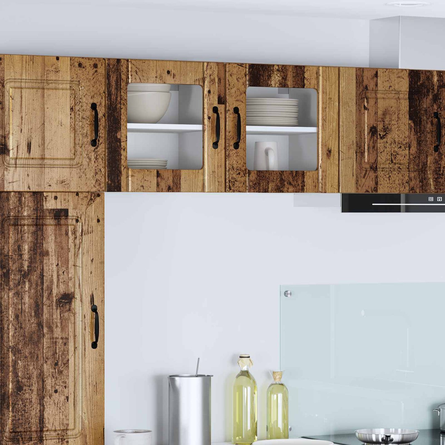 Fali üveges szekrény LUCCA 2 pcs Antik Fa 40 x 31 x 40 cm