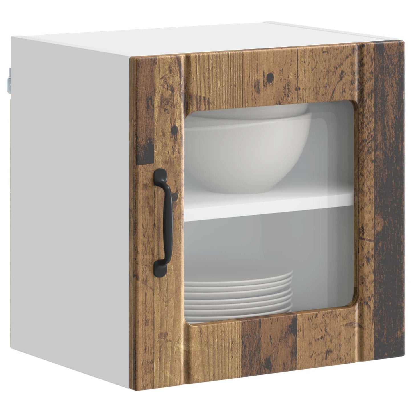Fali üveges szekrény LUCCA 2 pcs Antik Fa 40 x 31 x 40 cm