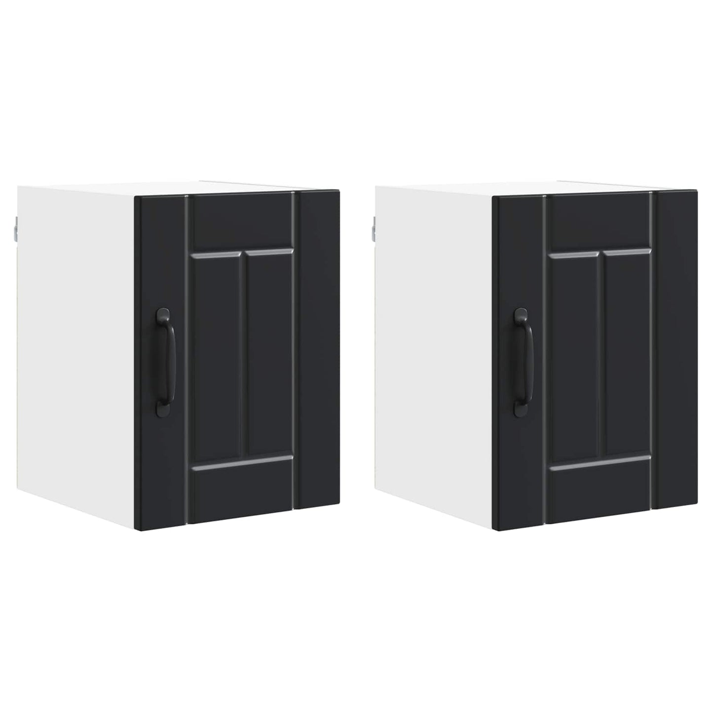 Fali Szekrény LUCCA 2 pcs Fekete 30 x 31 x 40 cm Szerelt Fa