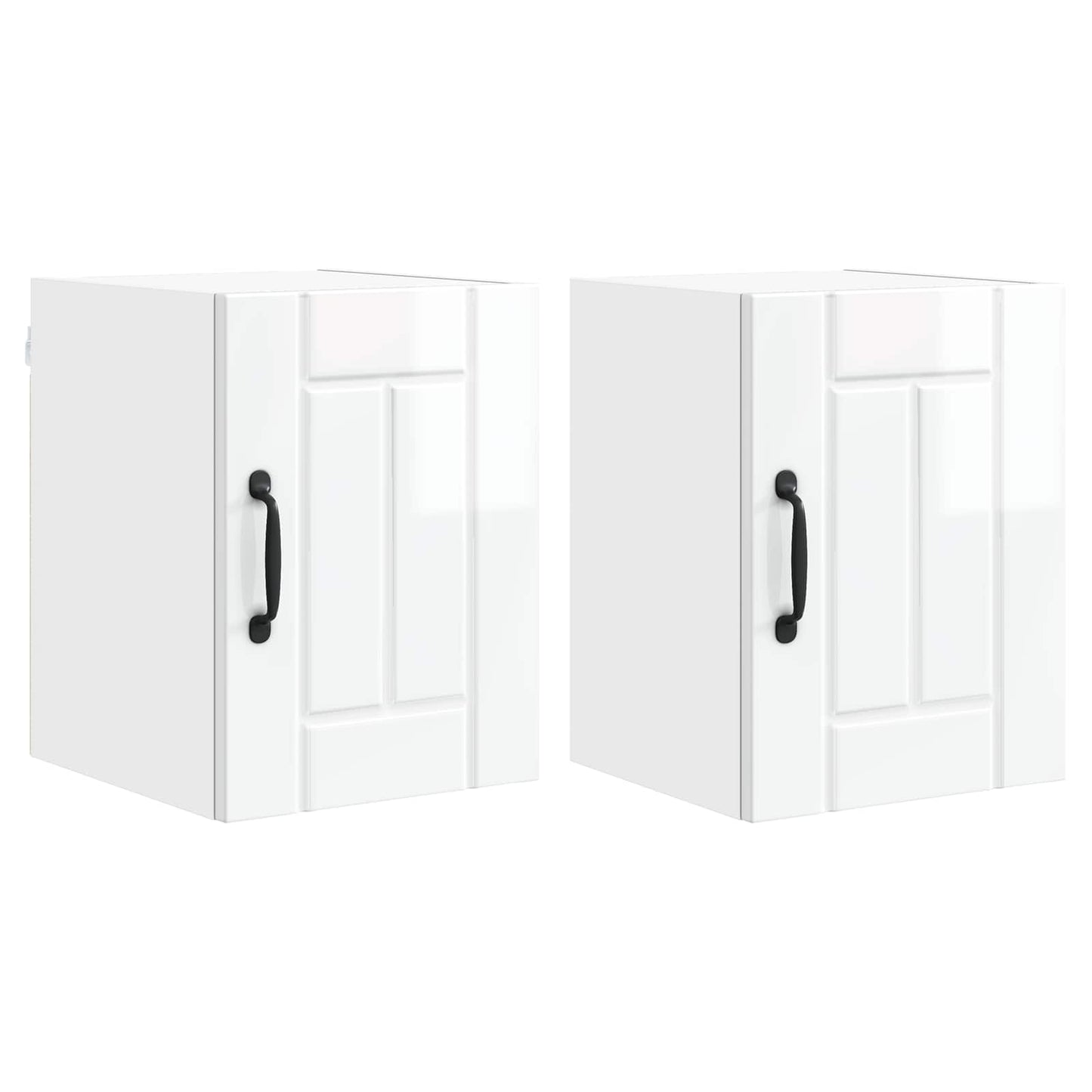 Fali Szekrény LUCCA 2 pcs Magasfényű Fehér 30 x 31 x 40 cm