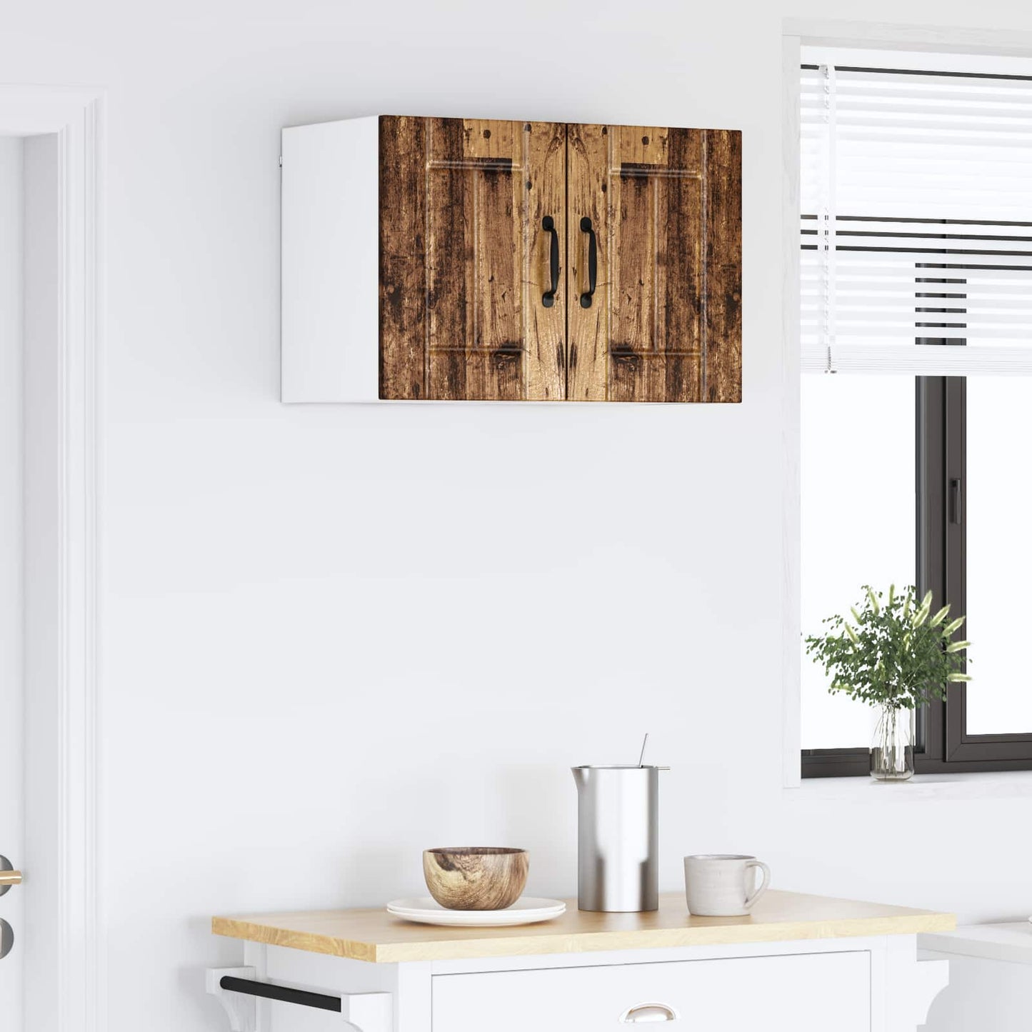 Fali Szekrény LUCCA 2 pcs Antik Fa 30 x 31 x 40 cm Szerelt Fa