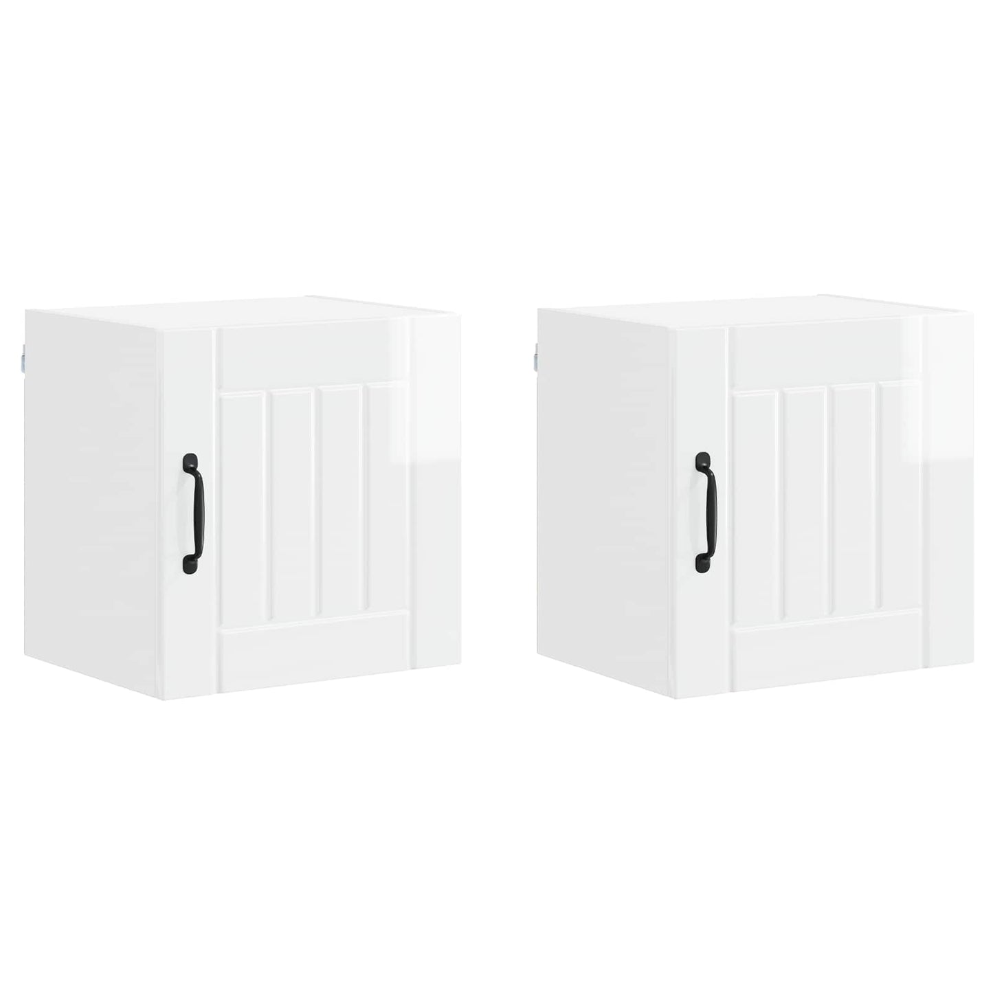Fali Szekrény LUCCA 2 pcs Magasfényű Fehér 40 x 31 x 40 cm