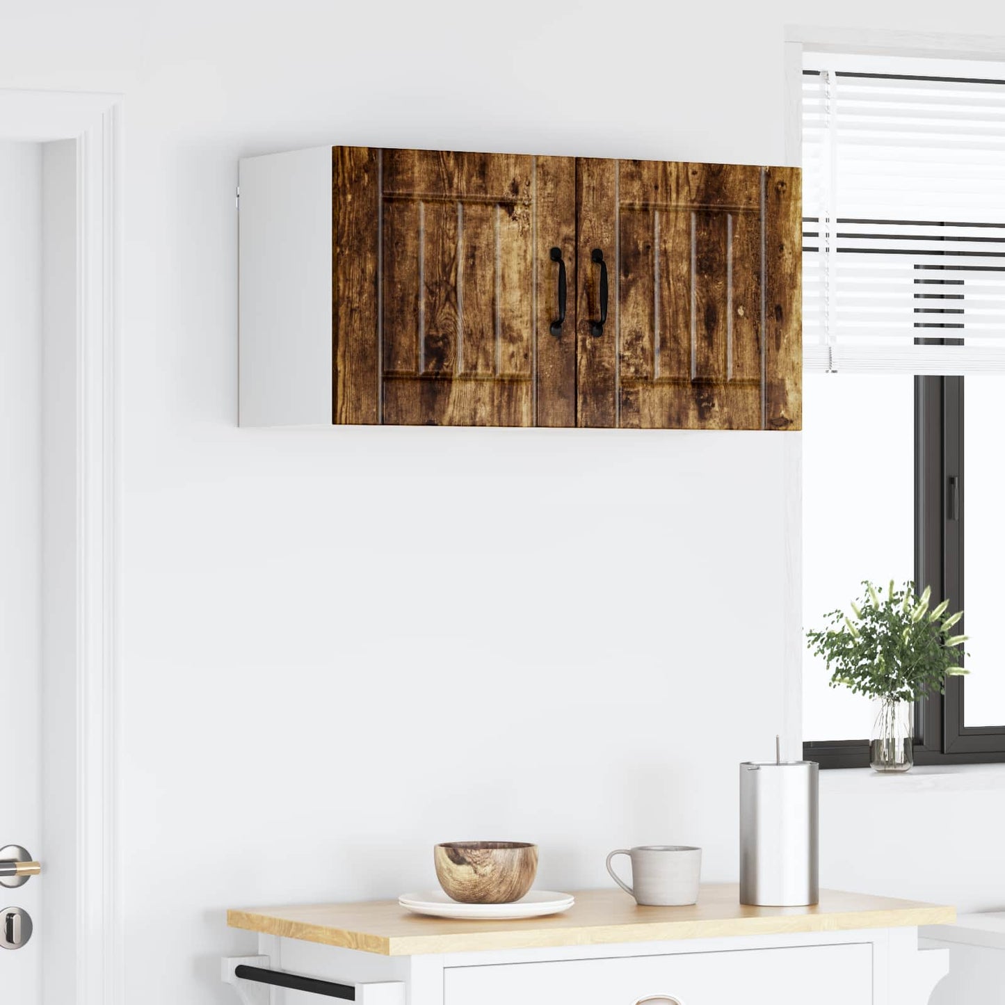 Fali Szekrény LUCCA 2 pcs Füstös Tölgy 40 x 31 x 40 cm