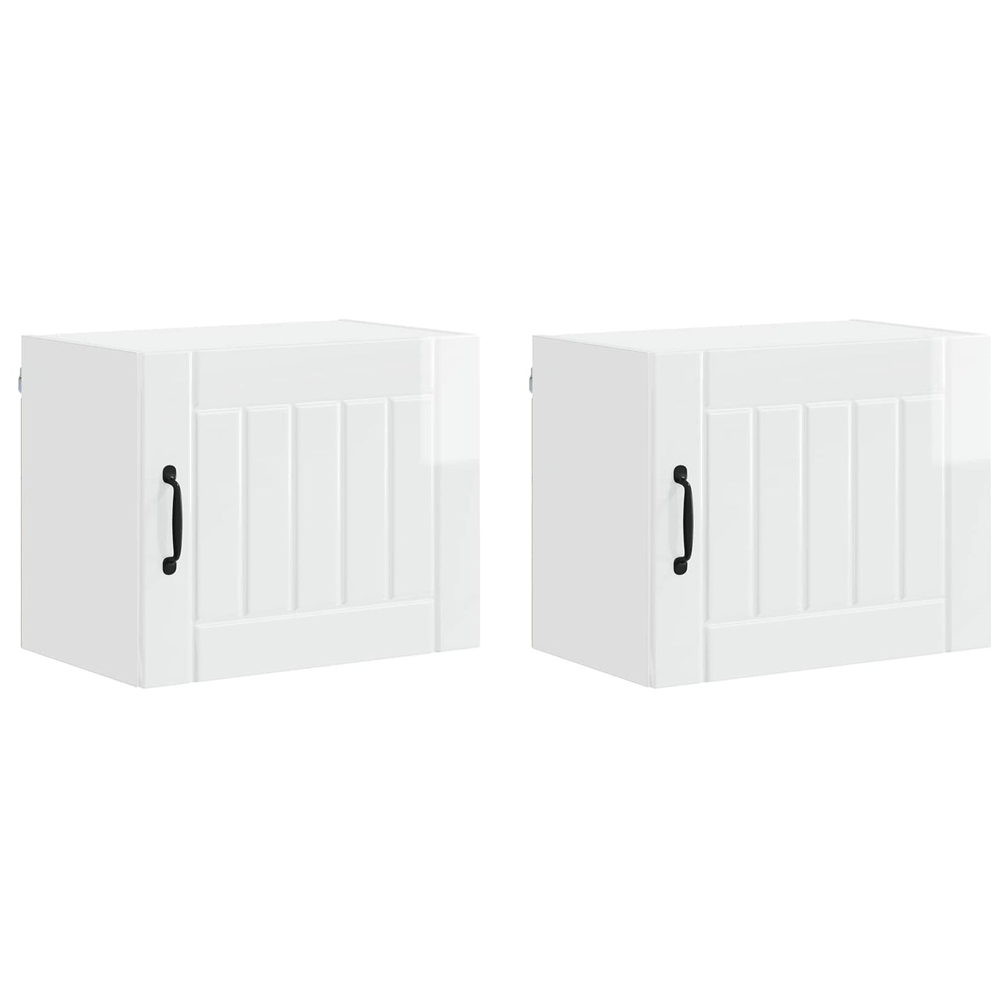 Fali Szekrény LUCCA 2 pcs Magasfényű Fehér 50 x 31 x 40 cm