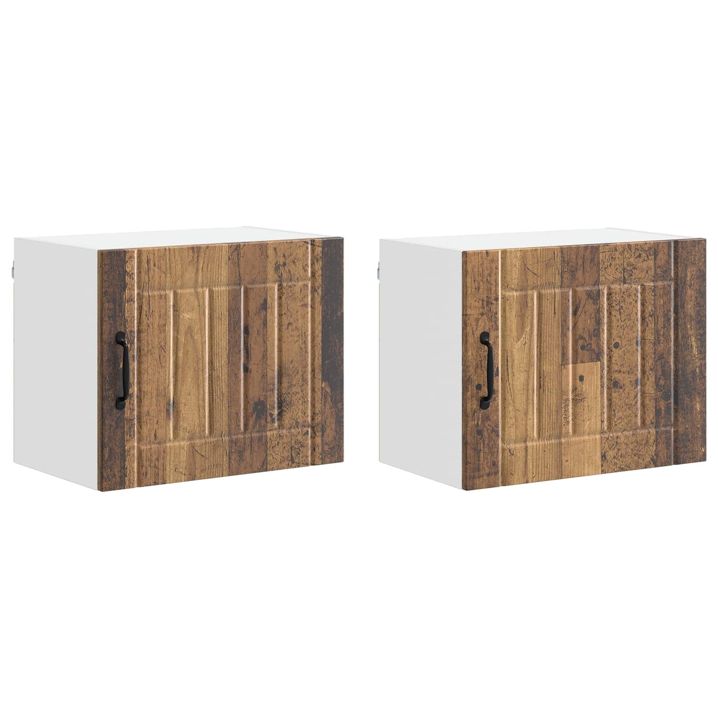 Fali Szekrény LUCCA 2 pcs Antik Fa 50 x 31 x 40 cm Szerelt Fa