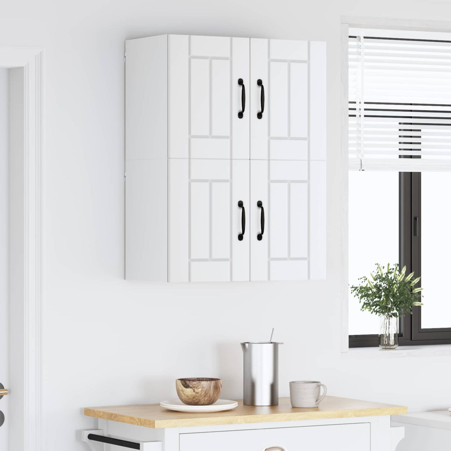 Fali Szekrény LUCCA 2 pcs Fehér 60 x 31 x 40 cm Szerelt Fa