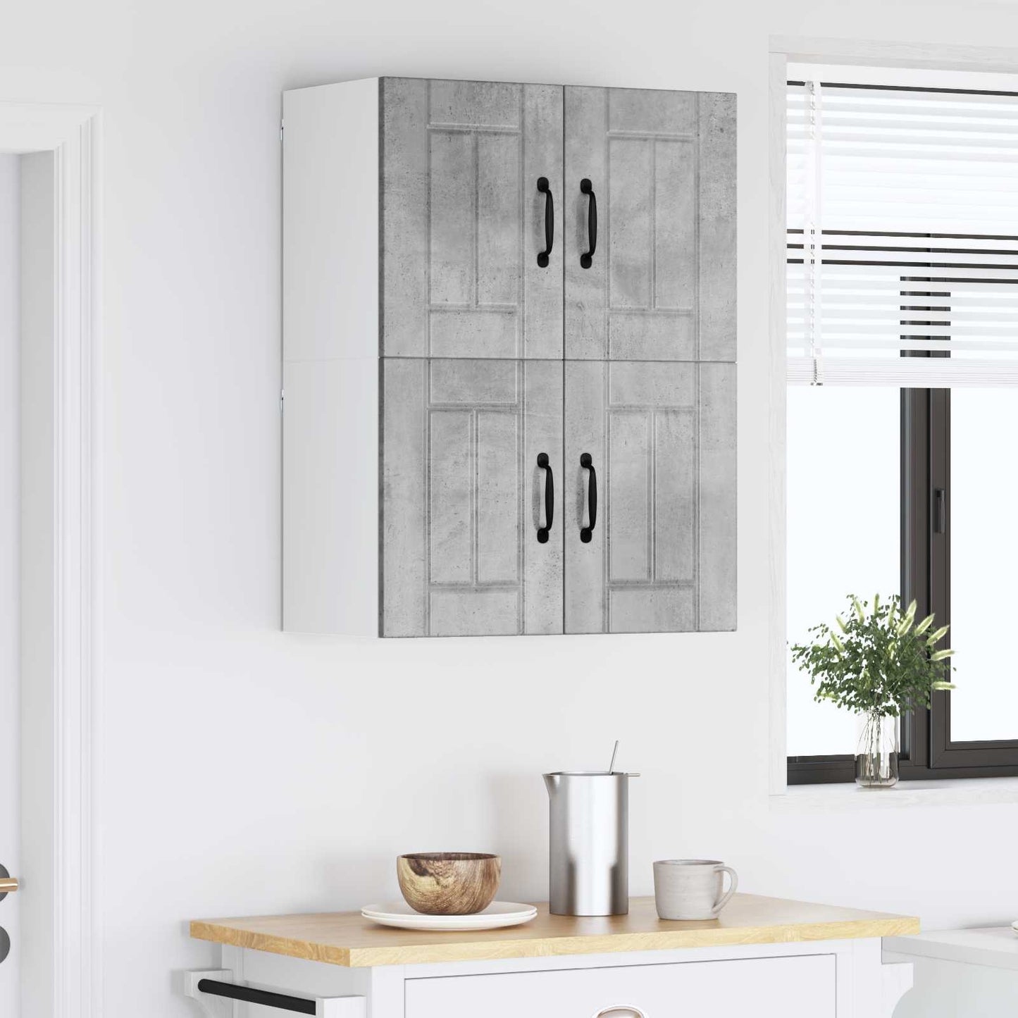 Fali Szekrény LUCCA 2 pcs Betonszürke 60 x 31 x 40 cm