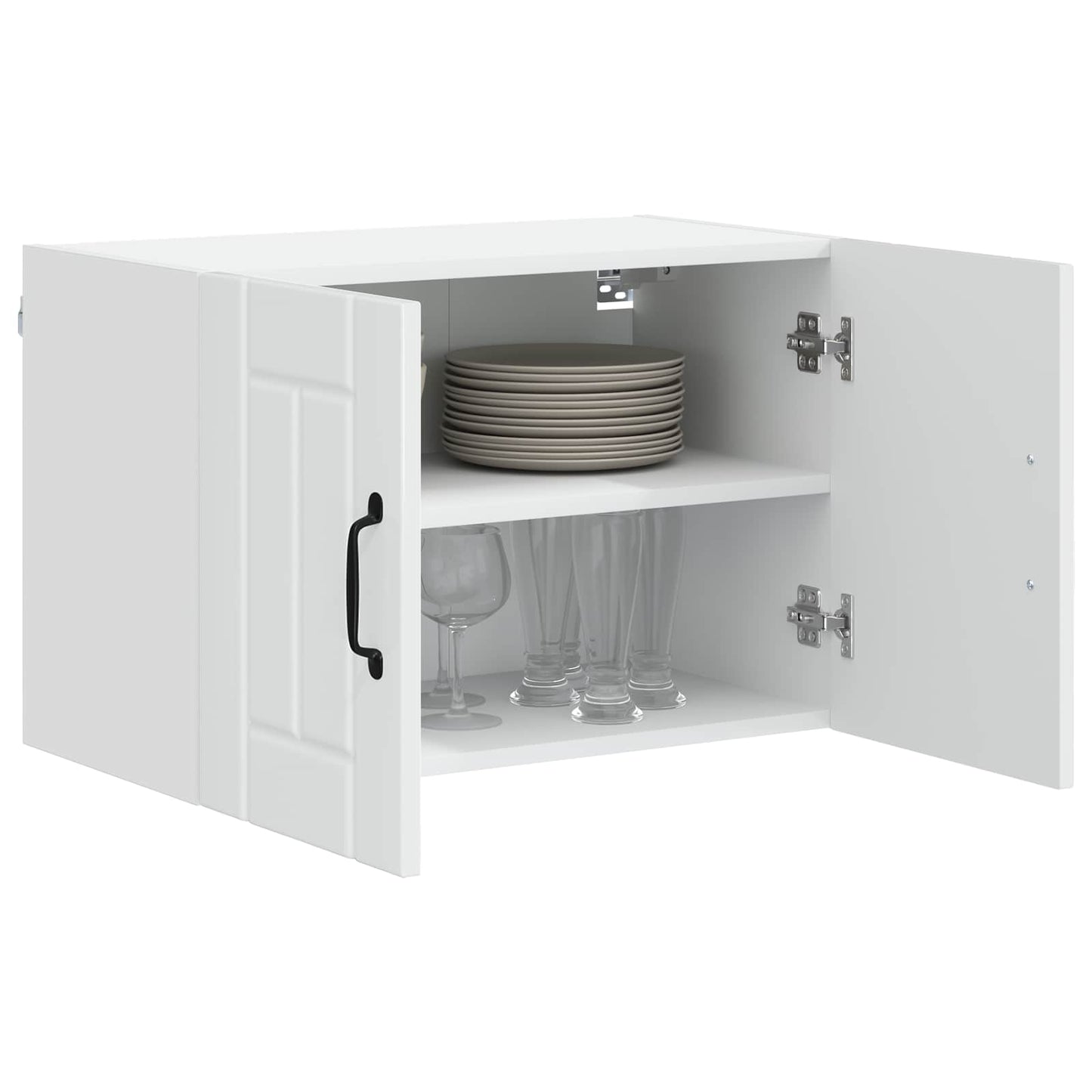 Fali Szekrény LUCCA 2 pcs Magasfényű Fehér 60 x 31 x 40 cm