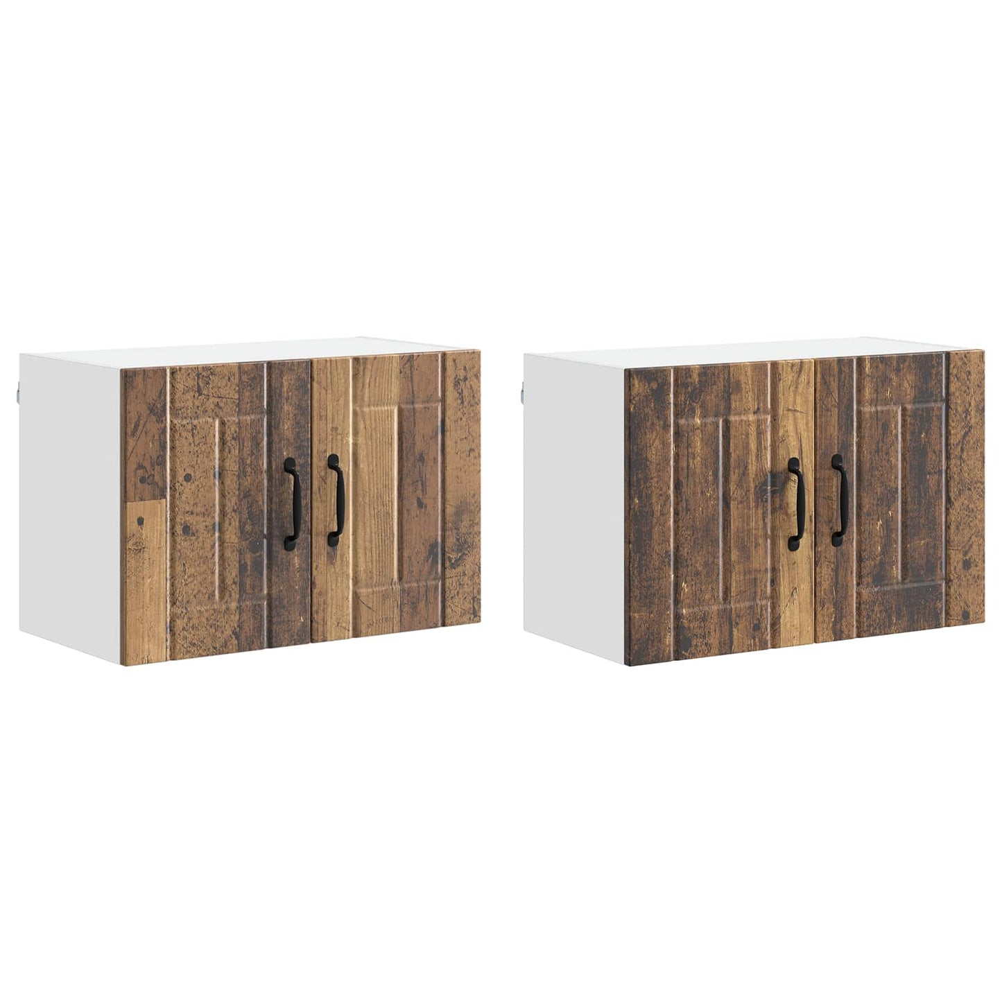 Fali Szekrény LUCCA 2 pcs Antik Fa 60 x 31 x 40 cm Szerelt Fa