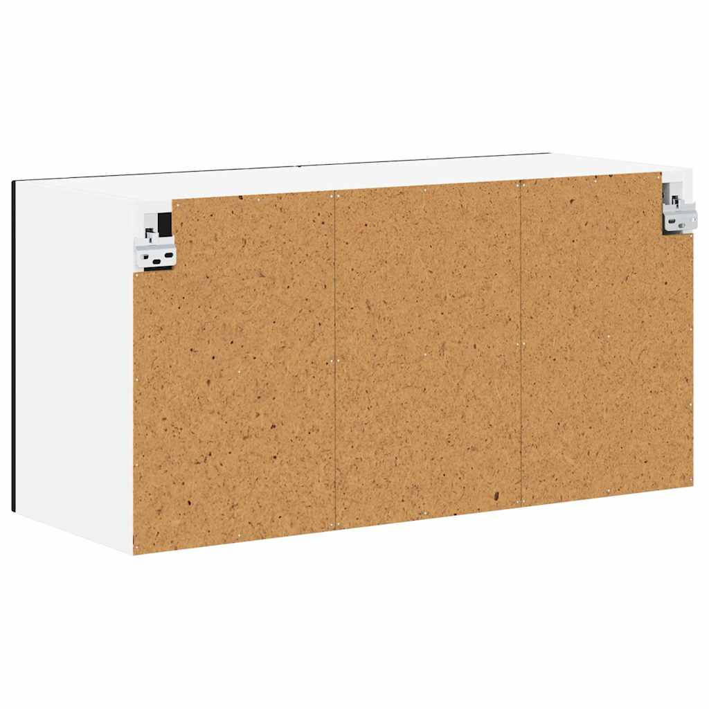 Fali Szekrény LUCCA Fekete 80 x 31 x 40 cm Szerelt Fa