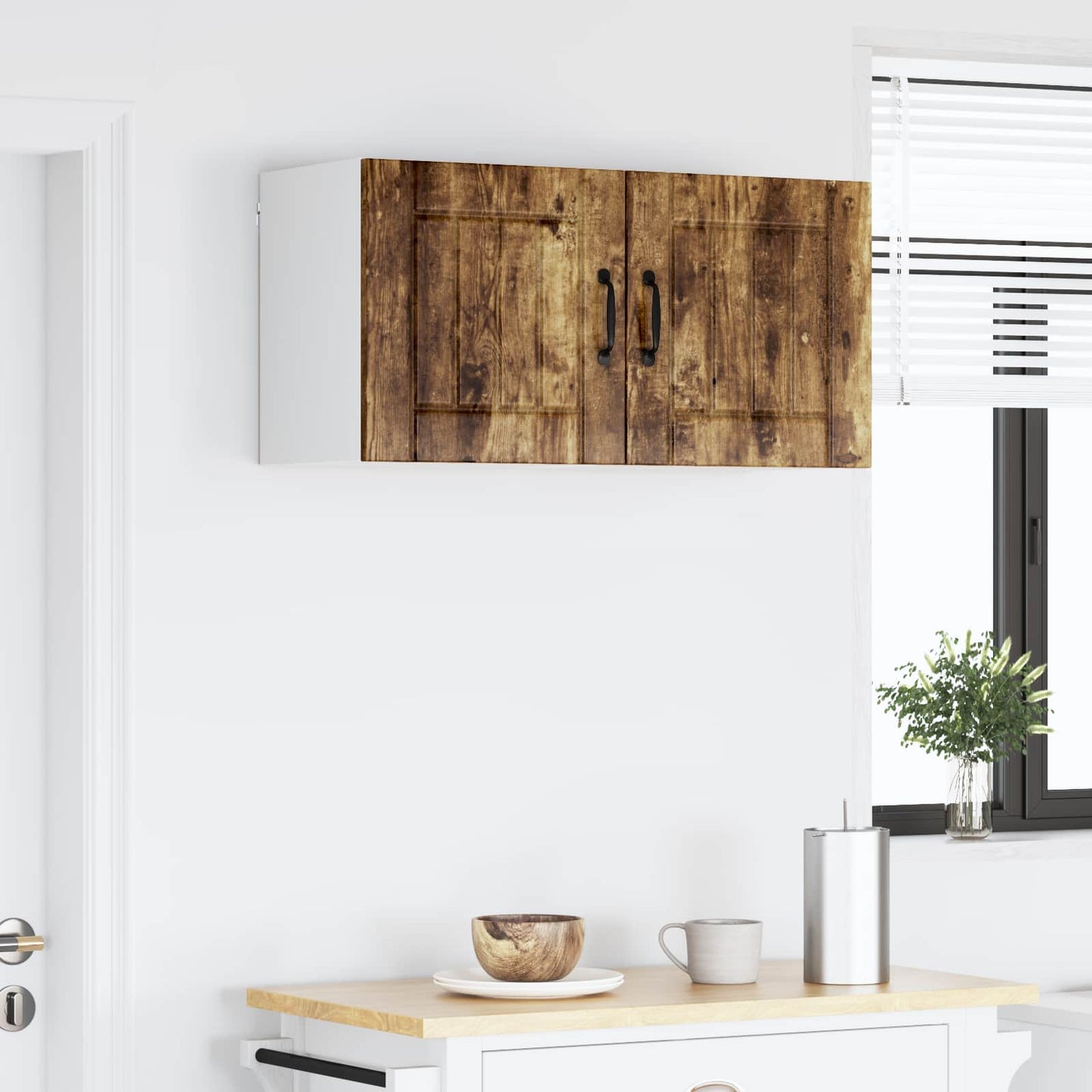 Fali Szekrény LUCCA Füstös Tölgy 80 x 31 x 40 cm Szerelt Fa