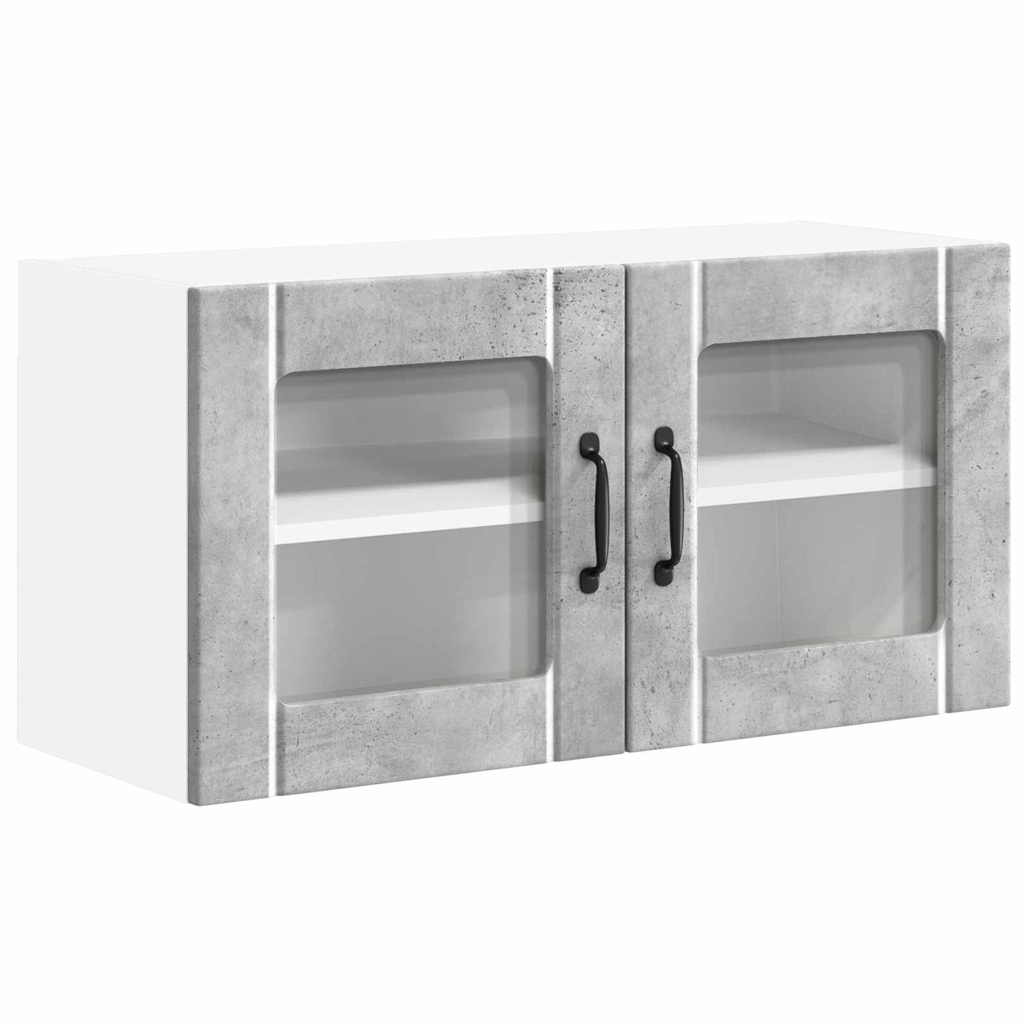 Fali üveges szekrény LUCCA Betonszürke 80 x 31 x 40 cm