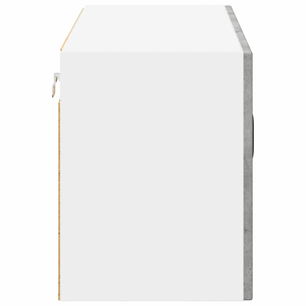 Fali üveges szekrény LUCCA Betonszürke 80 x 31 x 40 cm