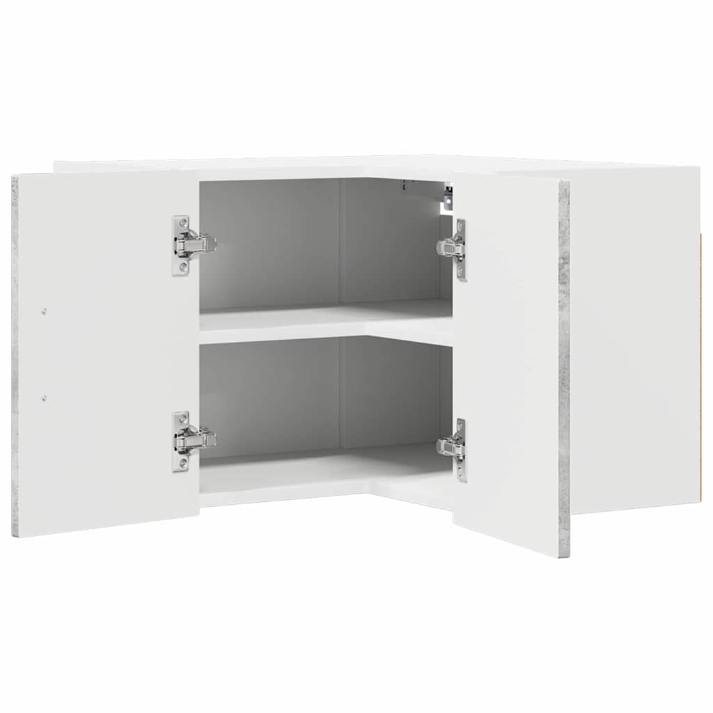 Fali sarokszekrény LUCCA Betonszürke 57 x 57 x 40 cm Szerelt Fa