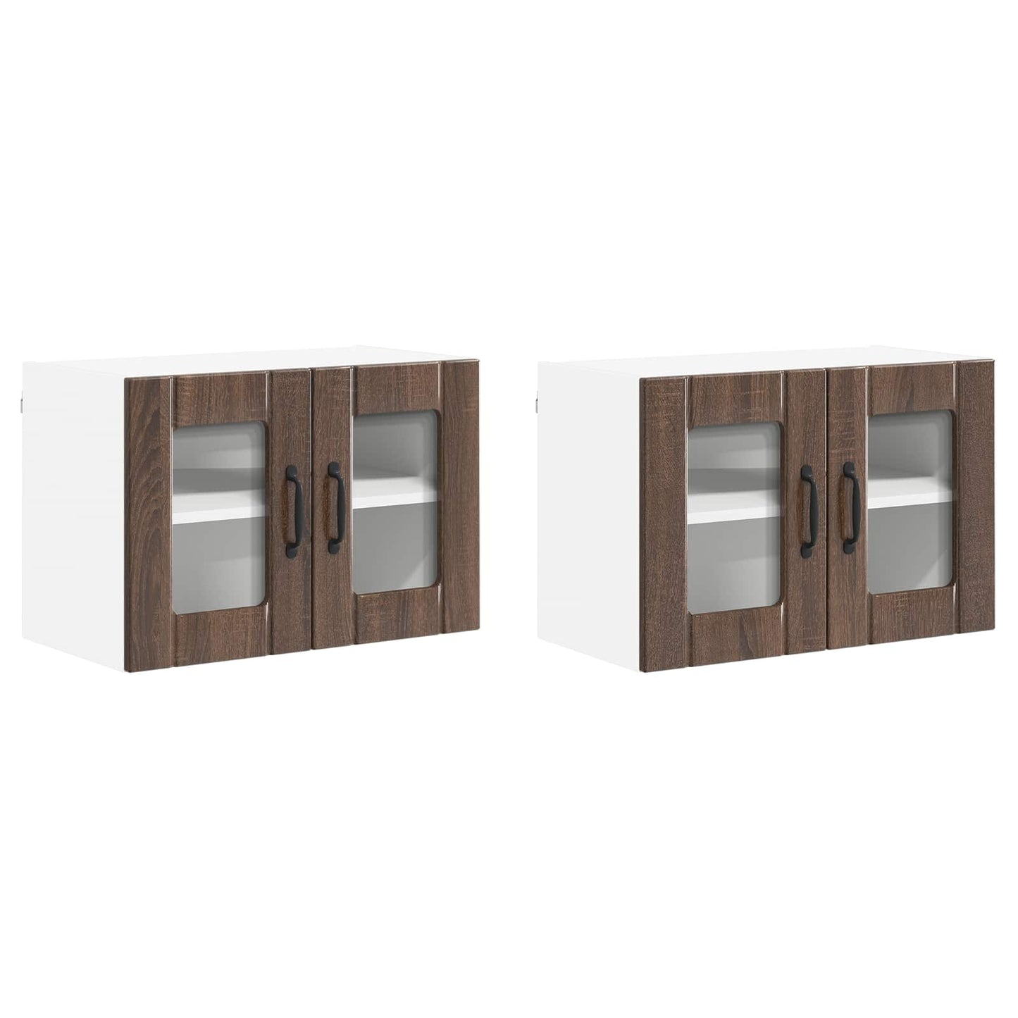 Fali üveges szekrény LUCCA 2 pcs Barna Tölgy 60 x 31 x 40 cm