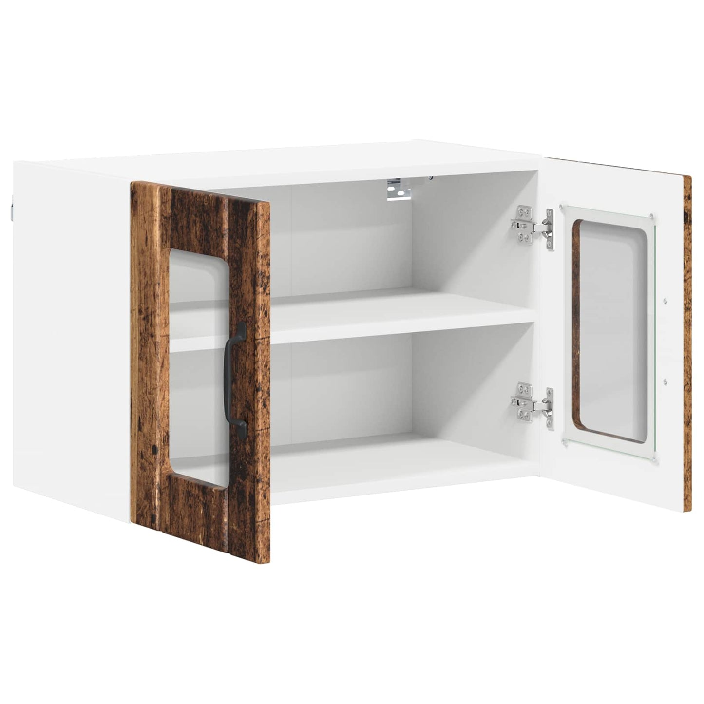 Fali üveges szekrény LUCCA Antik Fa 60 x 31 x 40 cm Szerelt Fa