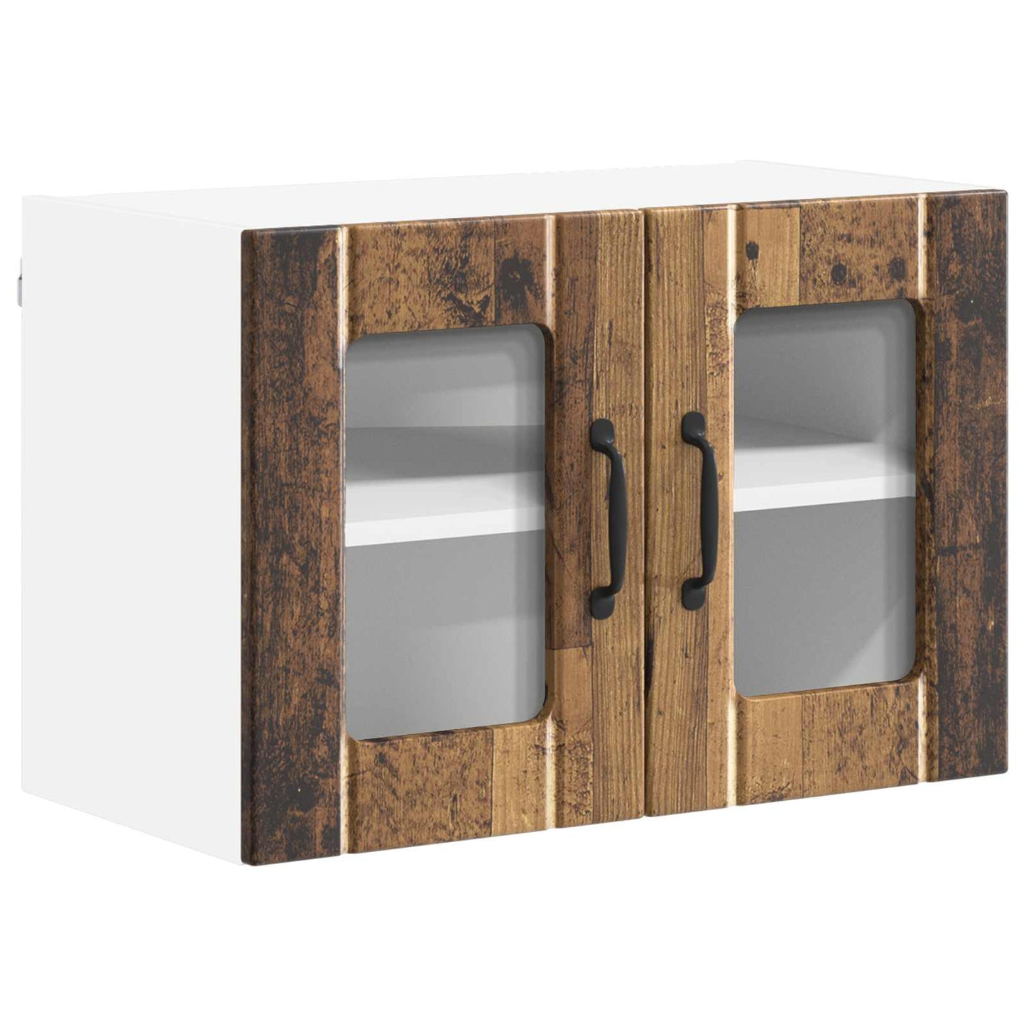 Fali üveges szekrény LUCCA 2 pcs Antik Fa 60 x 31 x 40 cm