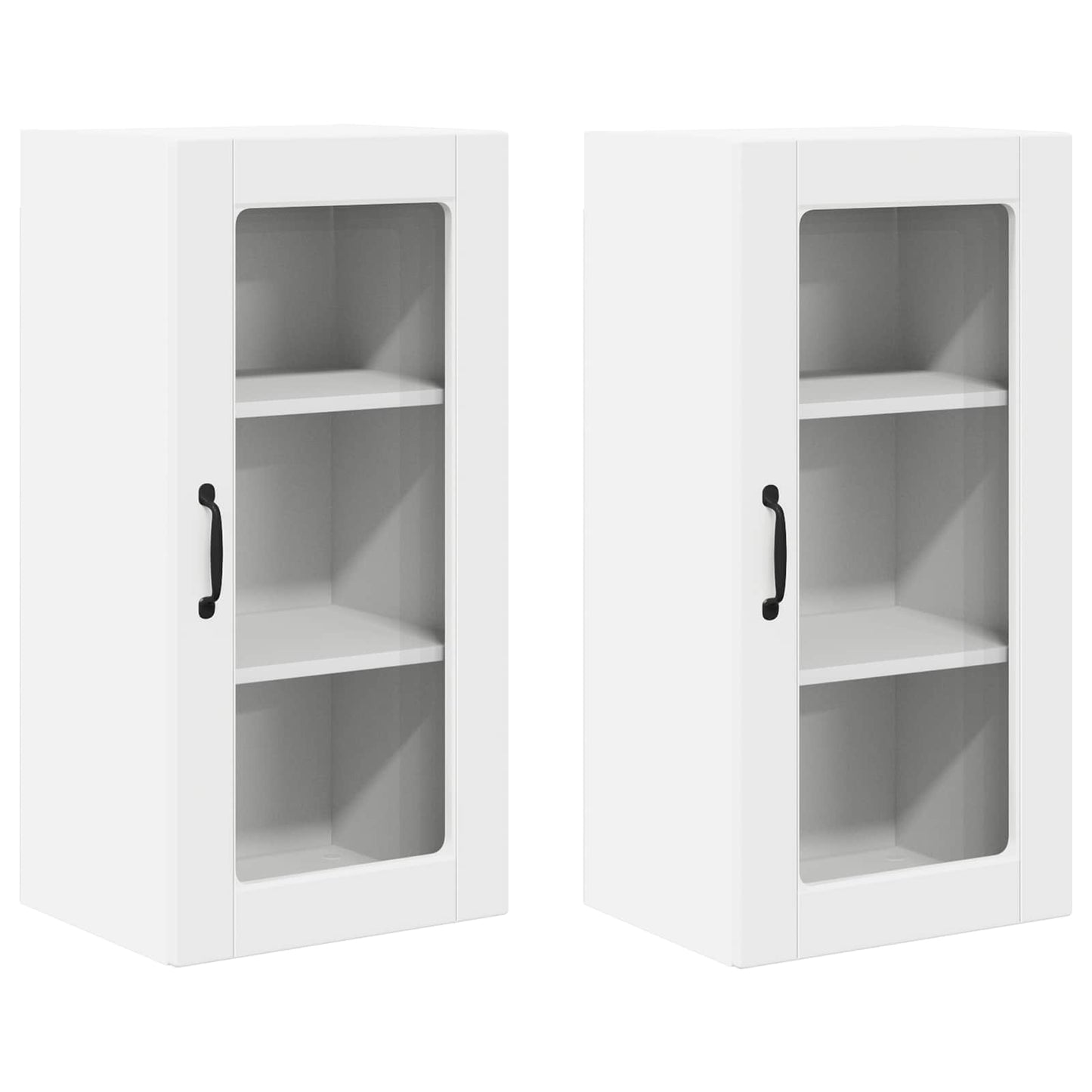 Fali üveges szekrény LUCCA 2 pcs Fehér 40 x 31 x 80 cm