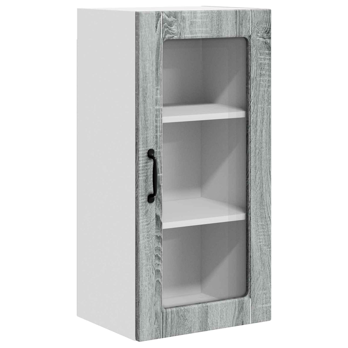 Fali üveges szekrény LUCCA 2 pcs Szürke Sonoma 40 x 31 x 80 cm