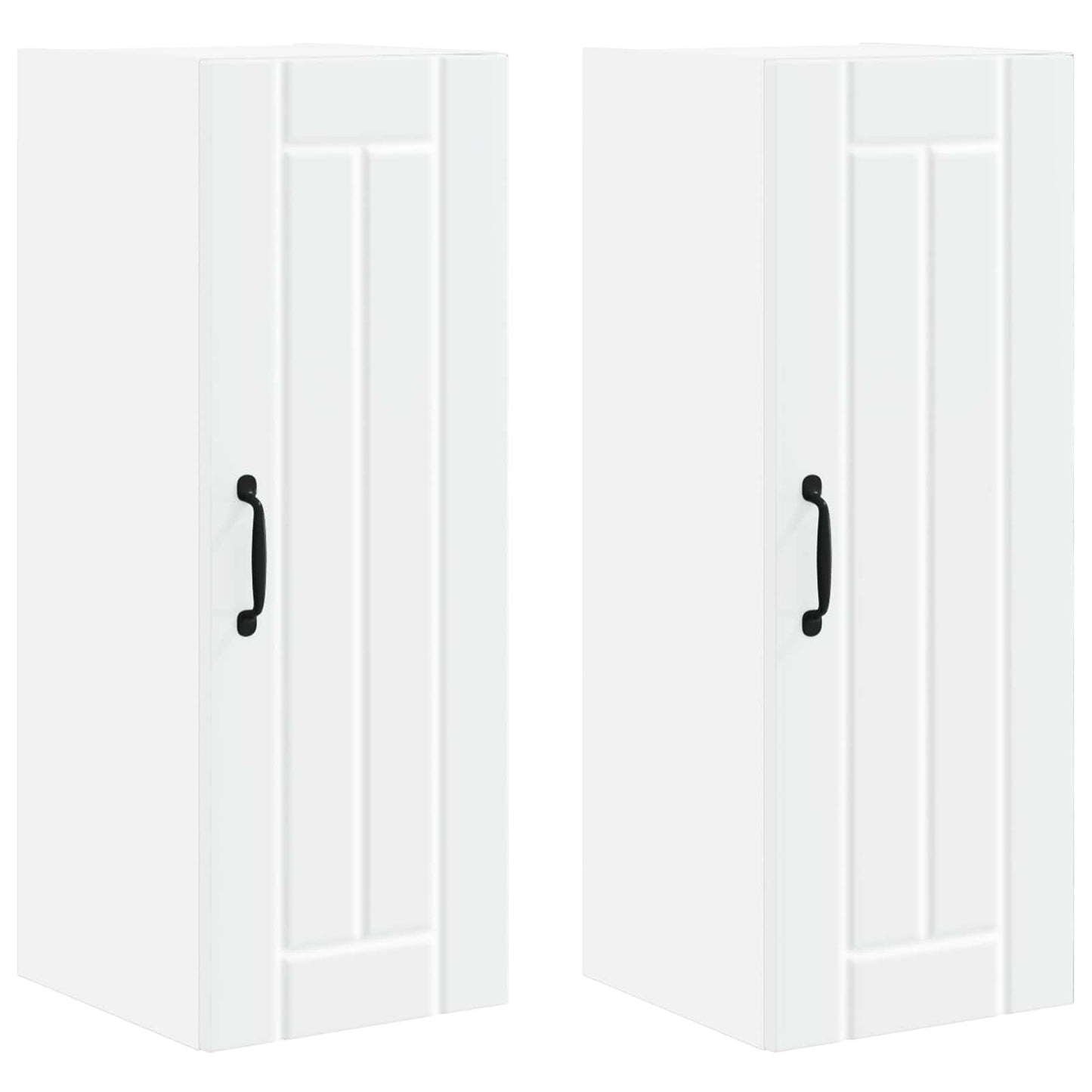 Fali Szekrény LUCCA 2 pcs Fehér 30 x 31 x 80 cm Szerelt Fa