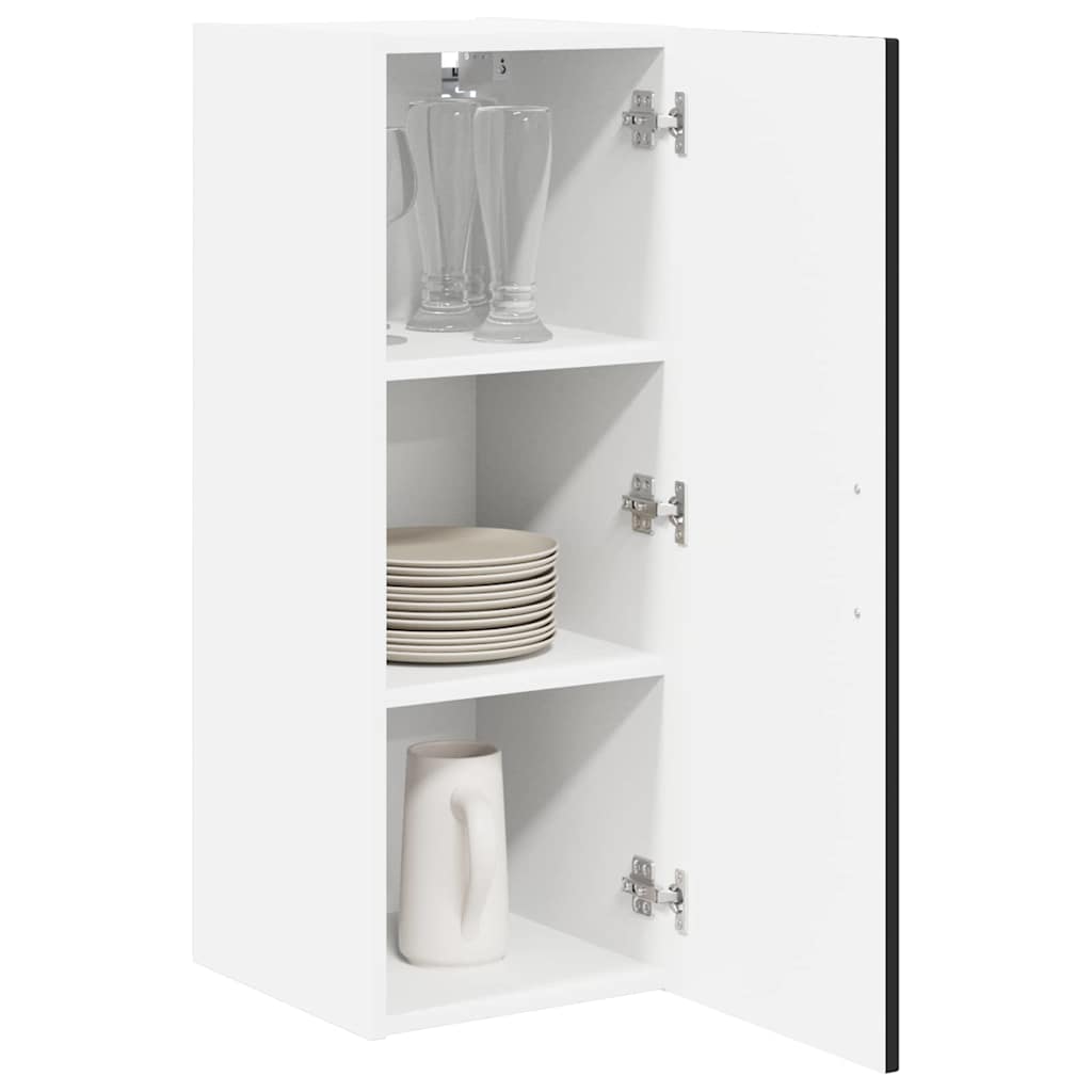 Fali Szekrény LUCCA 2 pcs Fekete 30 x 31 x 80 cm Szerelt Fa