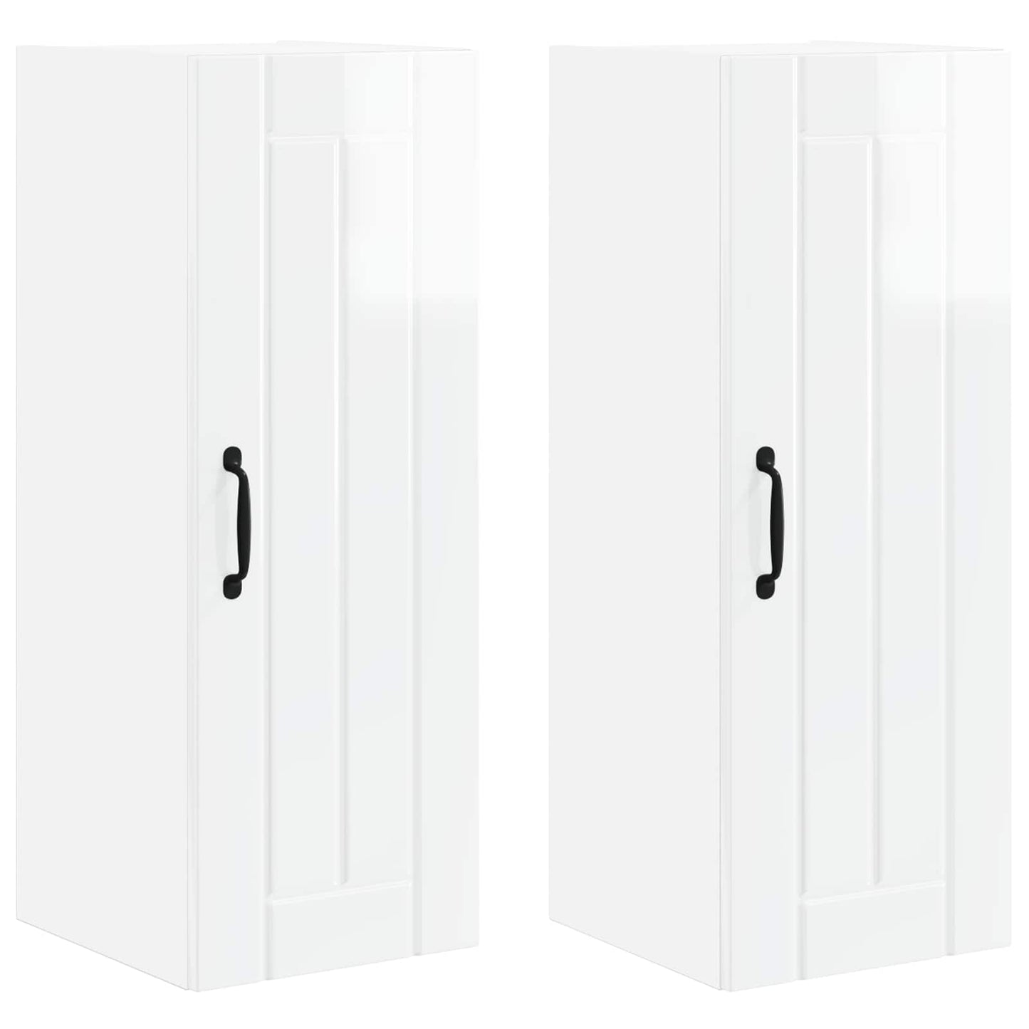 Fali Szekrény LUCCA 2 pcs Magasfényű Fehér 30 x 31 x 80 cm