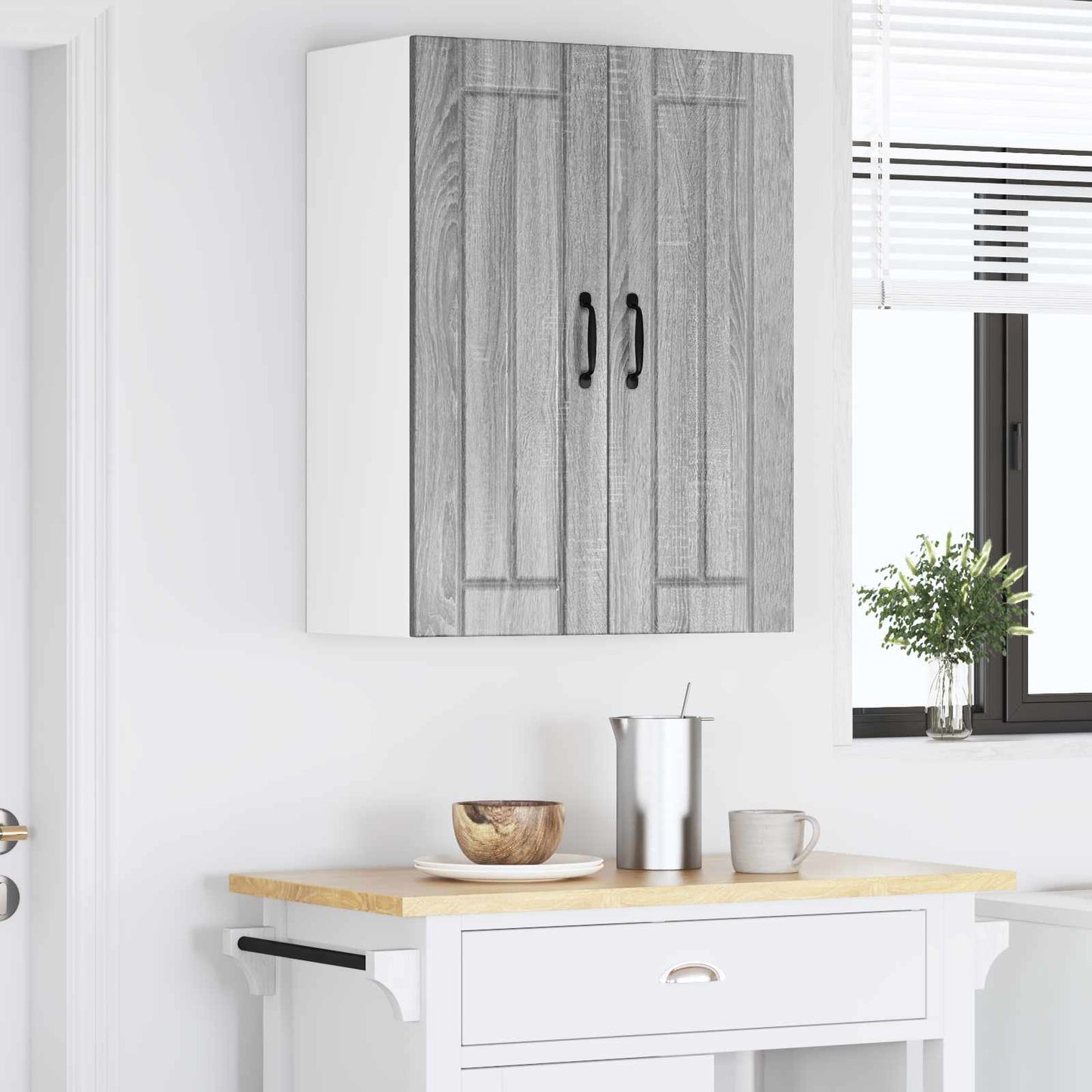 Fali Szekrény LUCCA 2 pcs Szürke Sonoma 30 x 31 x 80 cm