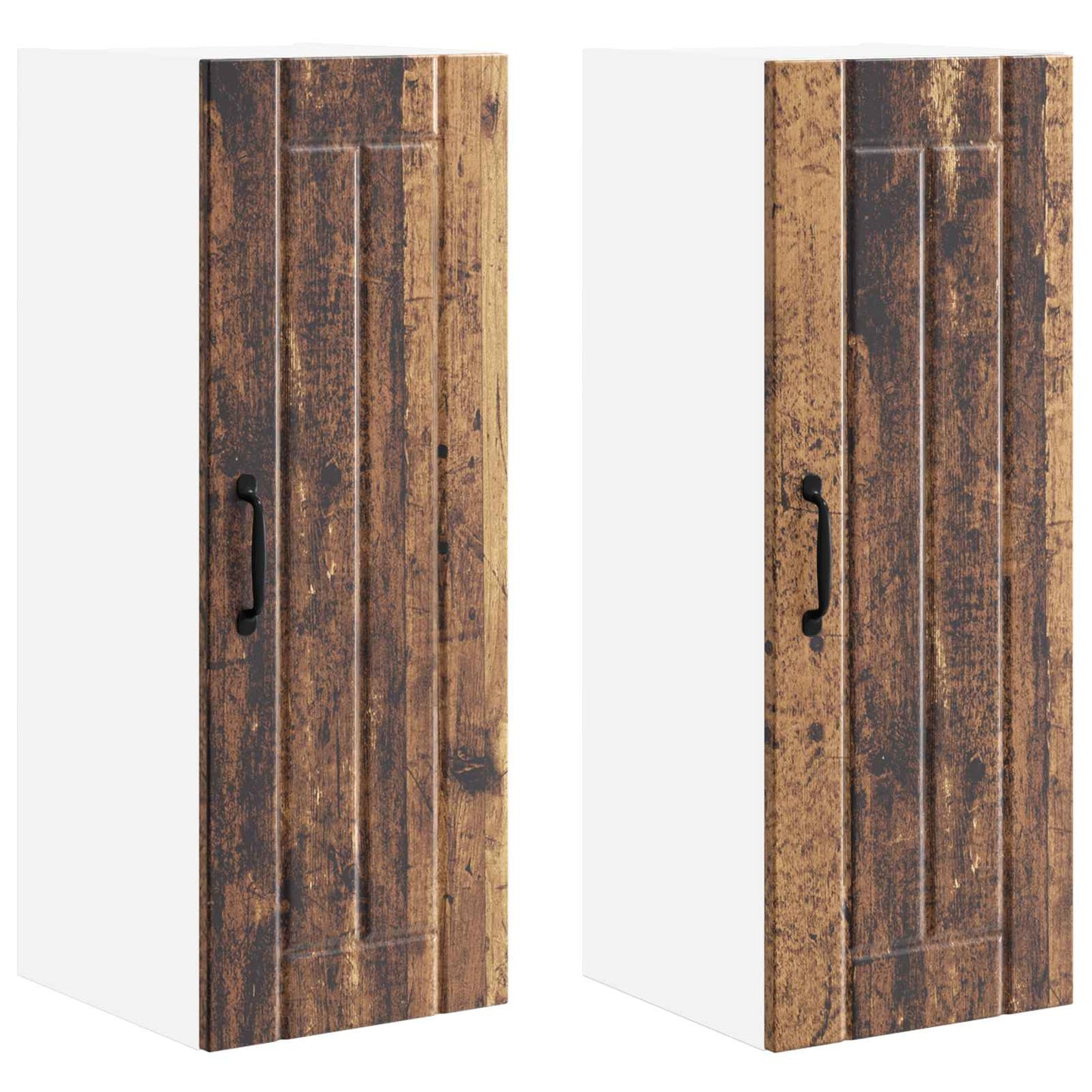 Fali Szekrény LUCCA 2 pcs Antik Fa 30 x 31 x 80 cm Szerelt Fa