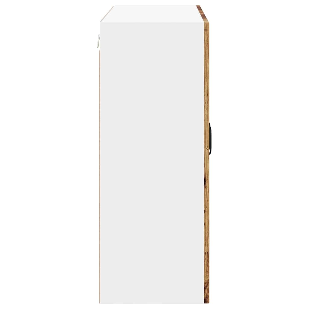 Fali Szekrény LUCCA Antik Fa 80 x 31 x 80 cm Szerelt Fa