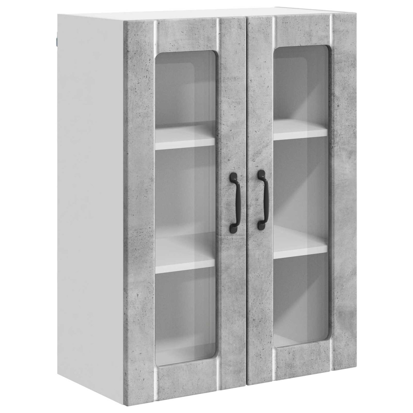Fali üveges szekrény LUCCA Betonszürke 60 x 31 x 80 cm