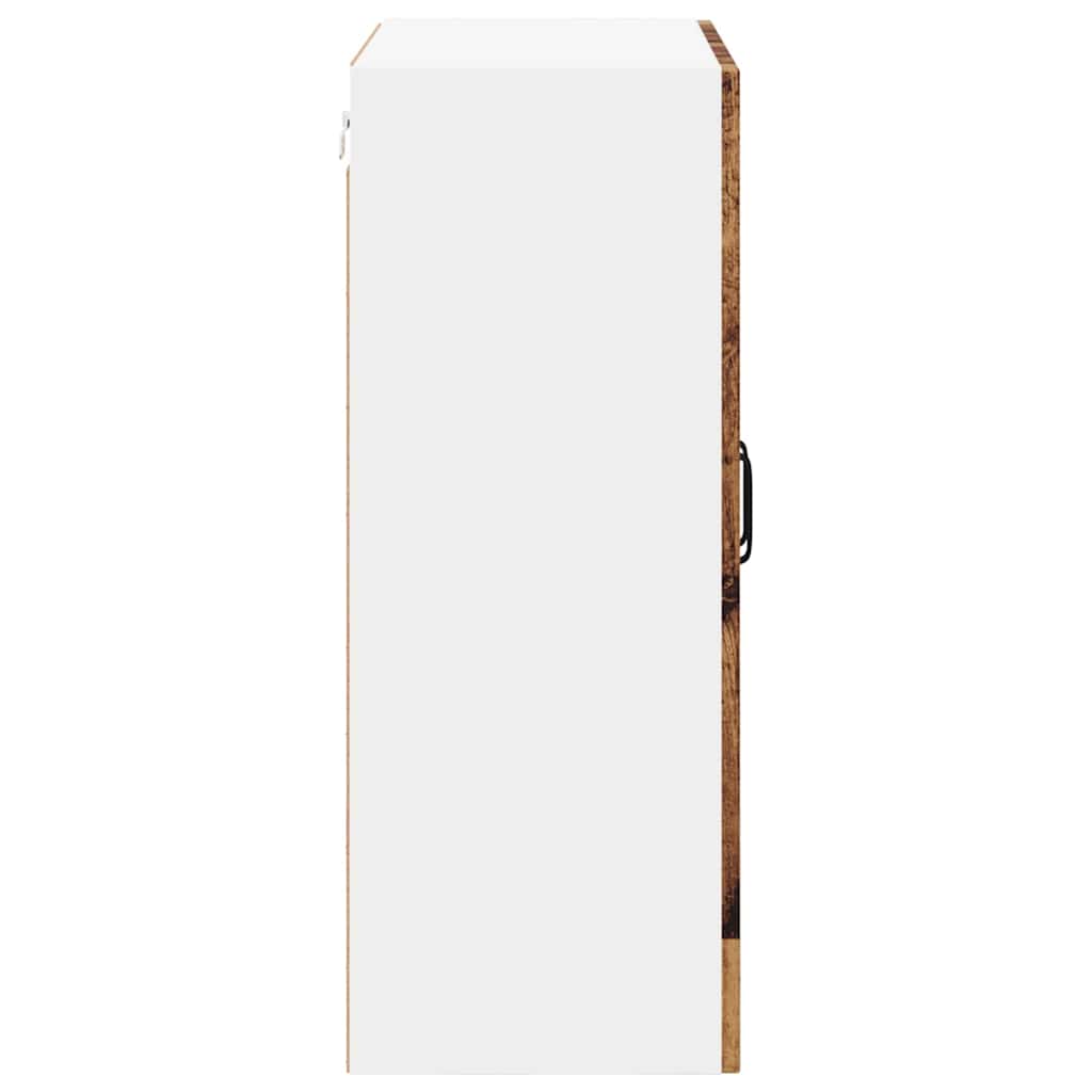 Fali üveges szekrény LUCCA Antik Fa 60 x 31 x 80 cm Szerelt Fa