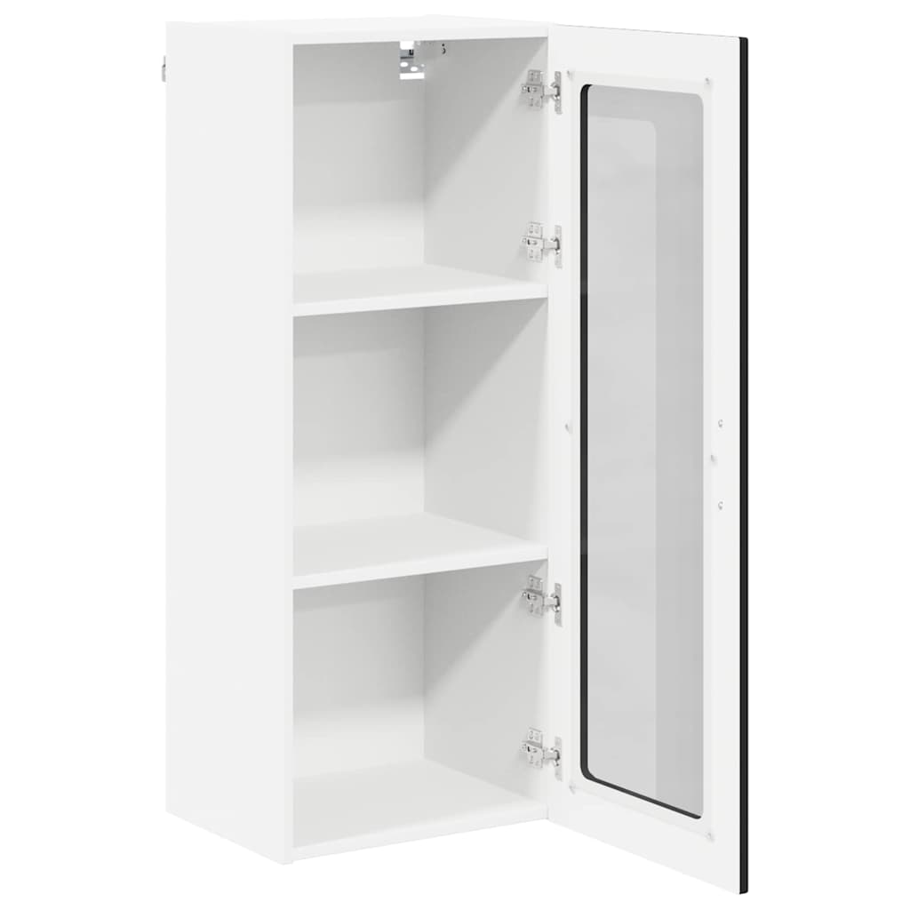 Fali üveges szekrény LUCCA Fekete 40 x 31 x 100 cm Szerelt Fa
