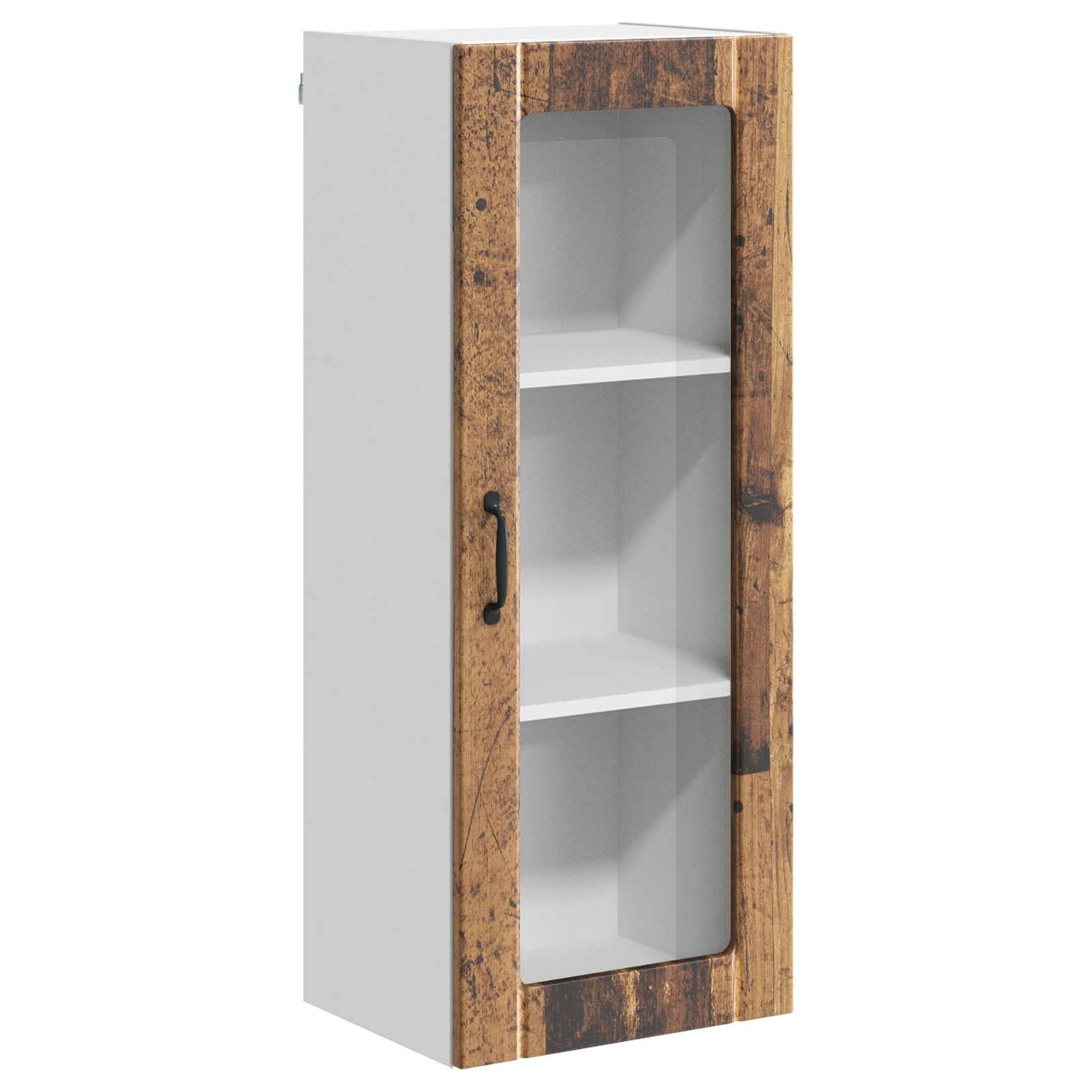 Fali üveges szekrény LUCCA Antik Fa 40 x 31 x 100 cm Szerelt Fa