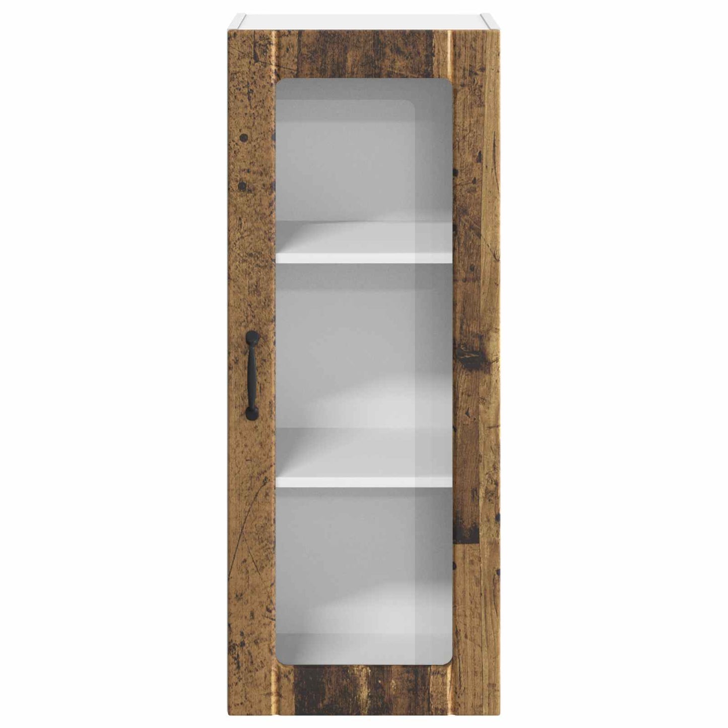 Fali üveges szekrény LUCCA Antik Fa 40 x 31 x 100 cm Szerelt Fa