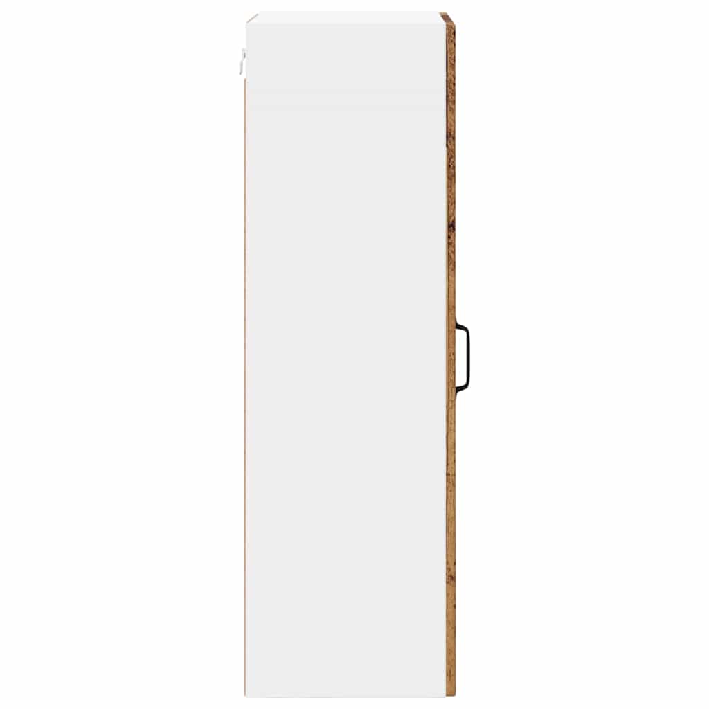 Fali üveges szekrény LUCCA Antik Fa 40 x 31 x 100 cm Szerelt Fa