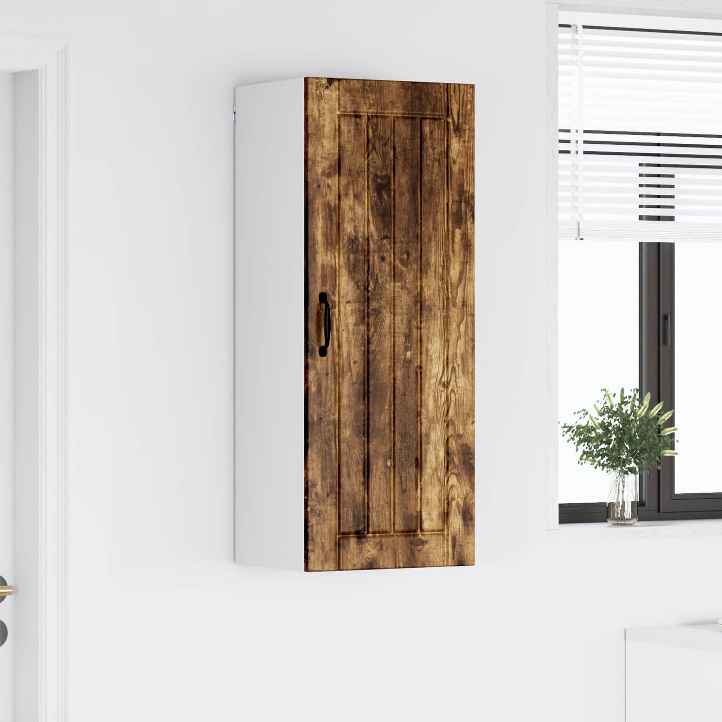 Fali Szekrény LUCCA Füstös Tölgy 40 x 31 x 100 cm Szerelt Fa