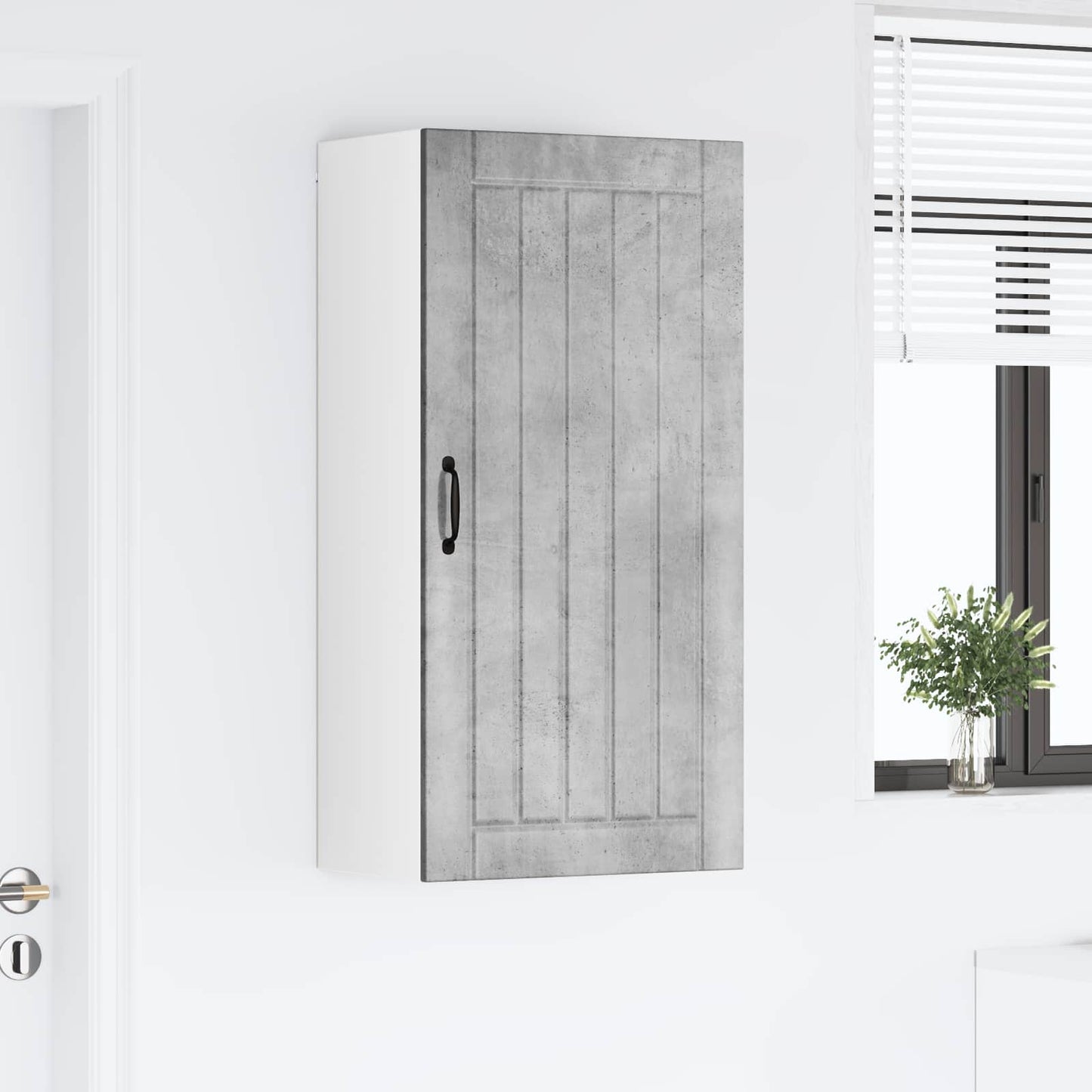 Fali Szekrény LUCCA Betonszürke 50 x 31 x 100 cm Szerelt Fa