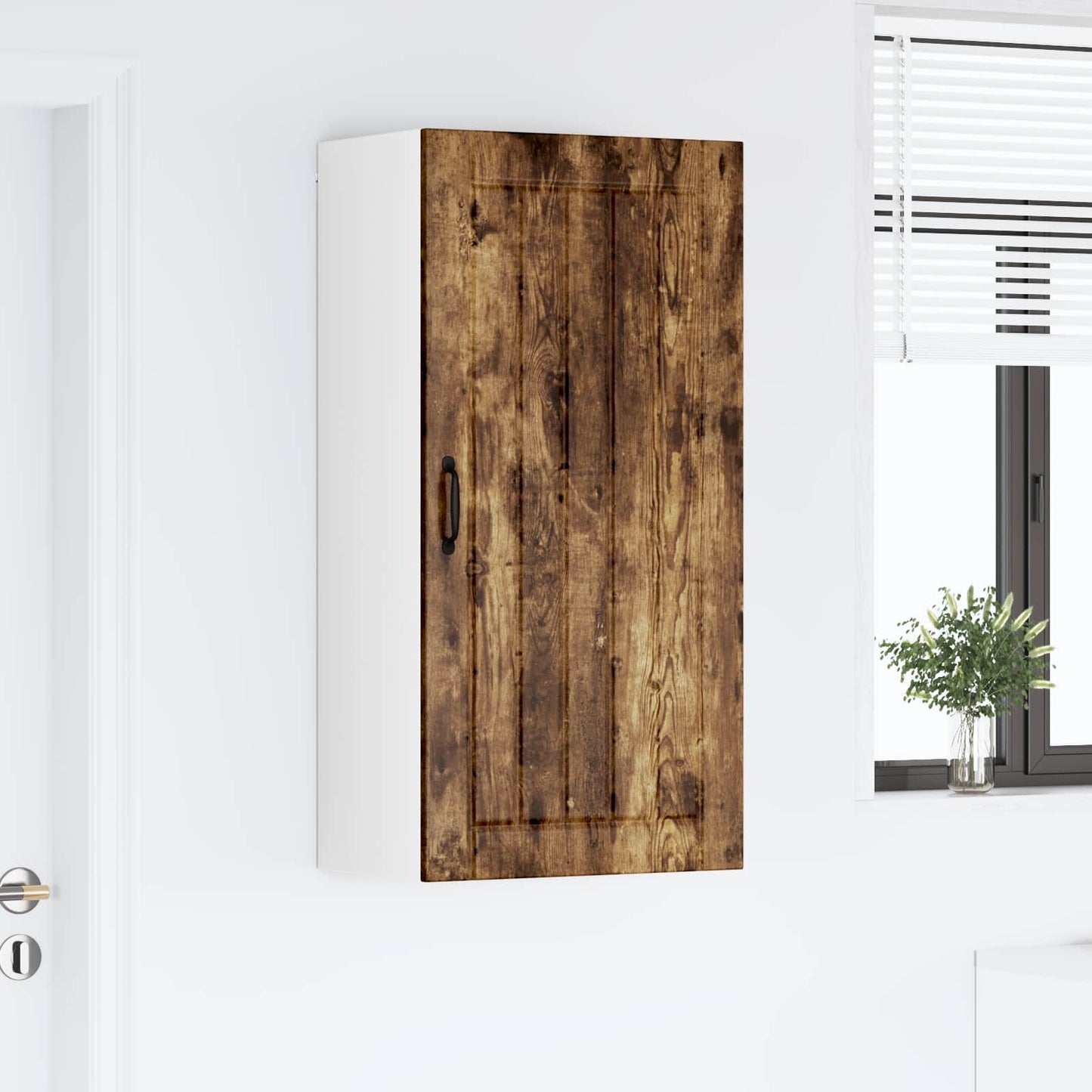 Fali Szekrény LUCCA Füstös Tölgy 50 x 31 x 100 cm Szerelt Fa