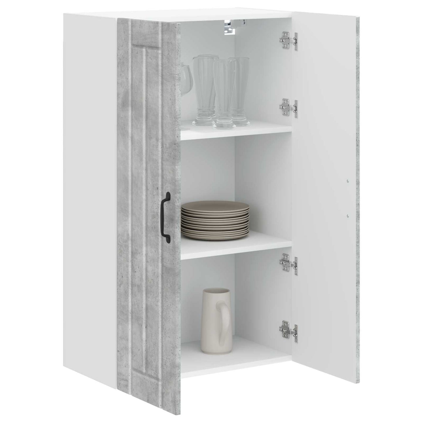 Fali Szekrény LUCCA Betonszürke 60 x 31 x 100 cm Szerelt Fa