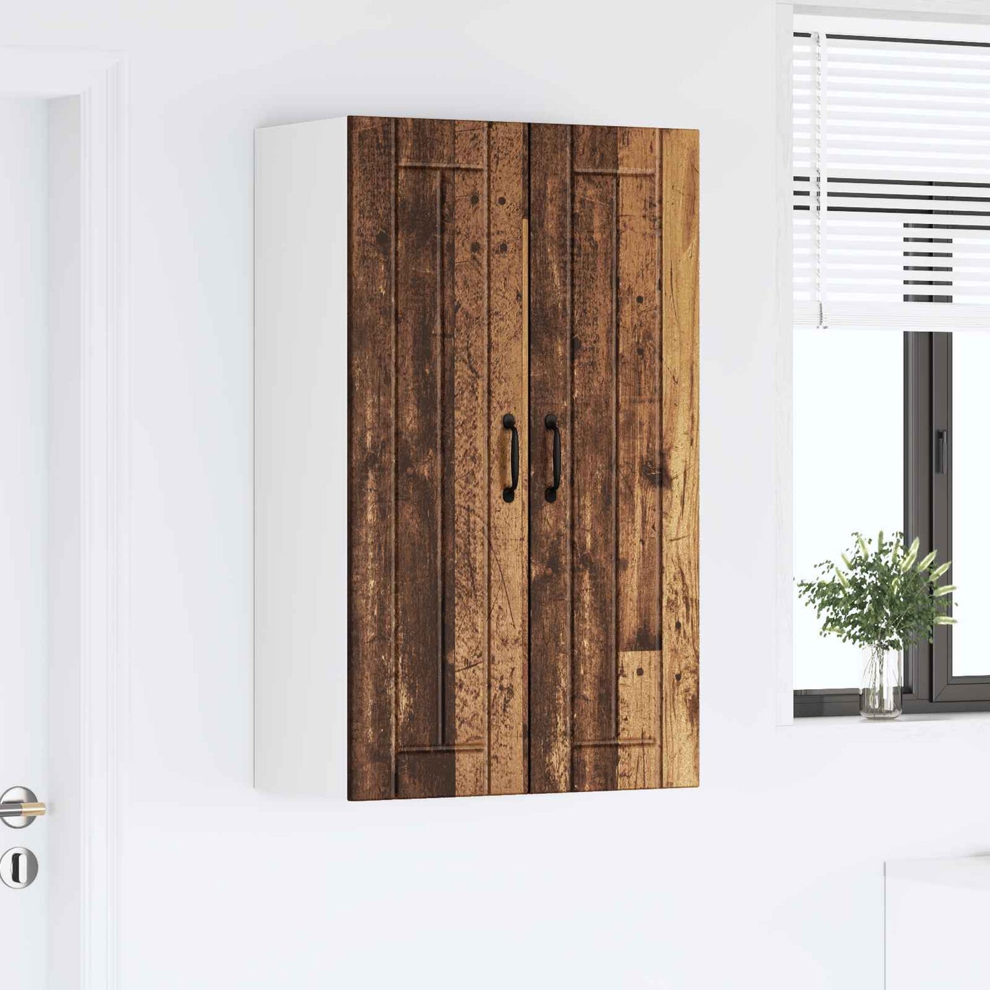 Fali Szekrény LUCCA Antik Fa 60 x 31 x 100 cm Szerelt Fa