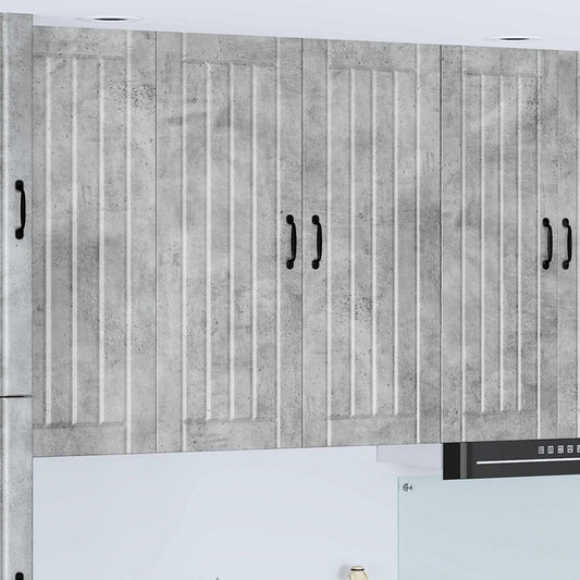 Fali Szekrény LUCCA Betonszürke 80 x 31 x 100 cm Szerelt Fa